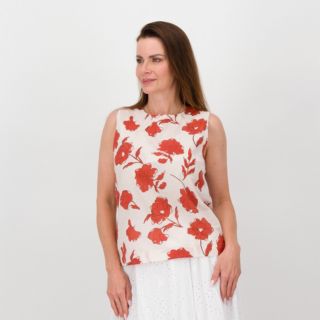 Enjoy
Top smanicato
in cotone con
scollo tondo