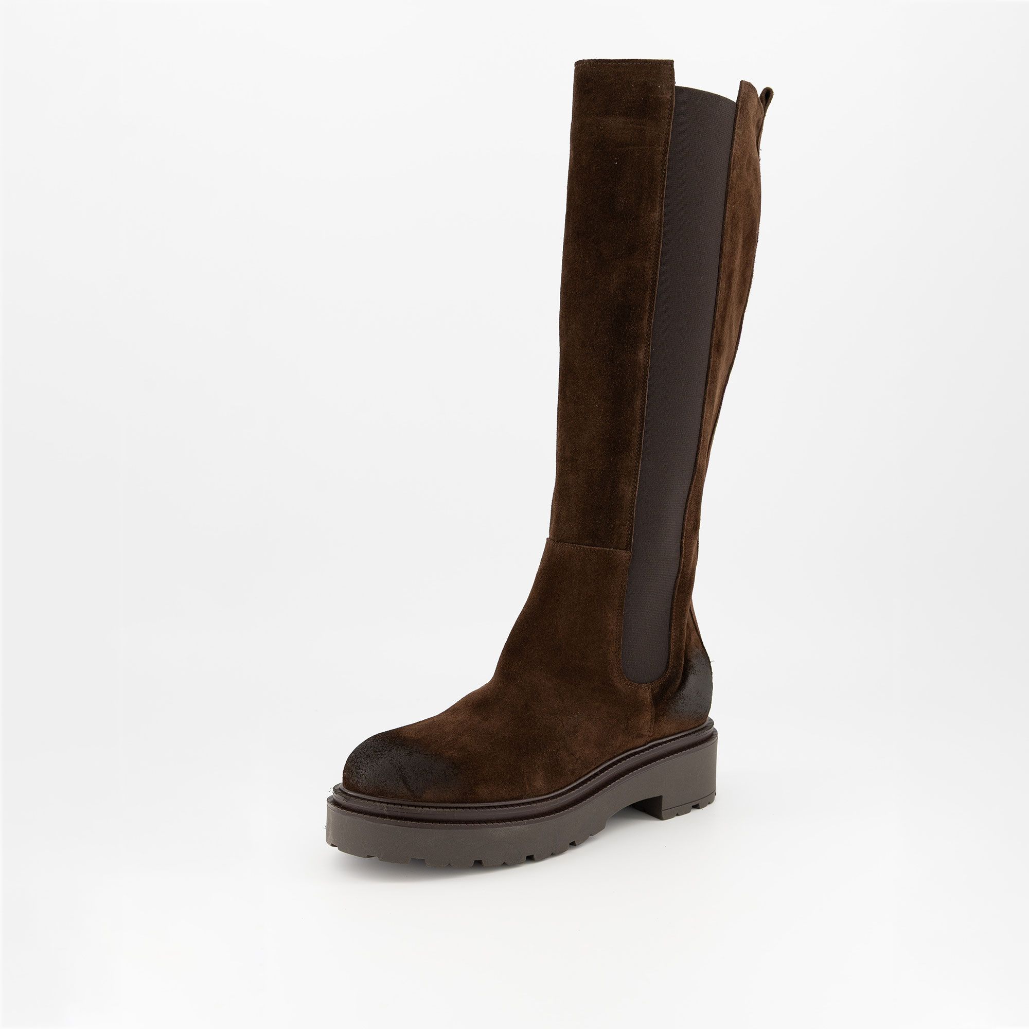 Galieti
Stivali in pelle
con elastico laterale
e tacco 5,5 cm