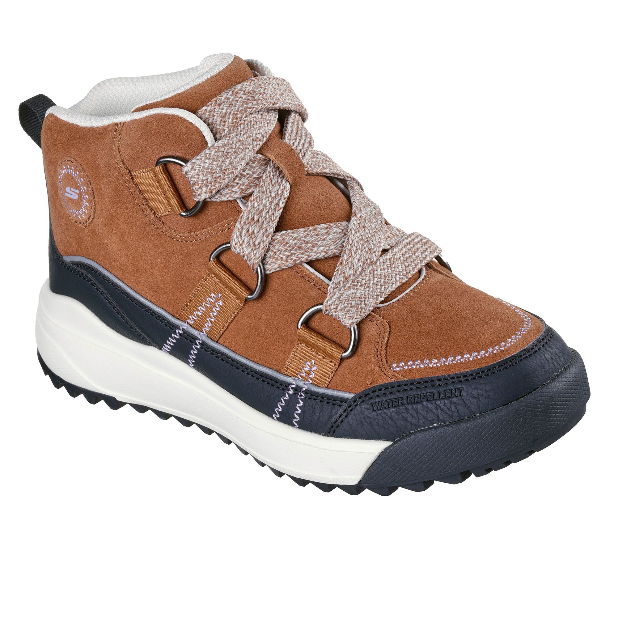 SKECHERS Stivaletti stringati Yana water repellent in pelle scamosciata