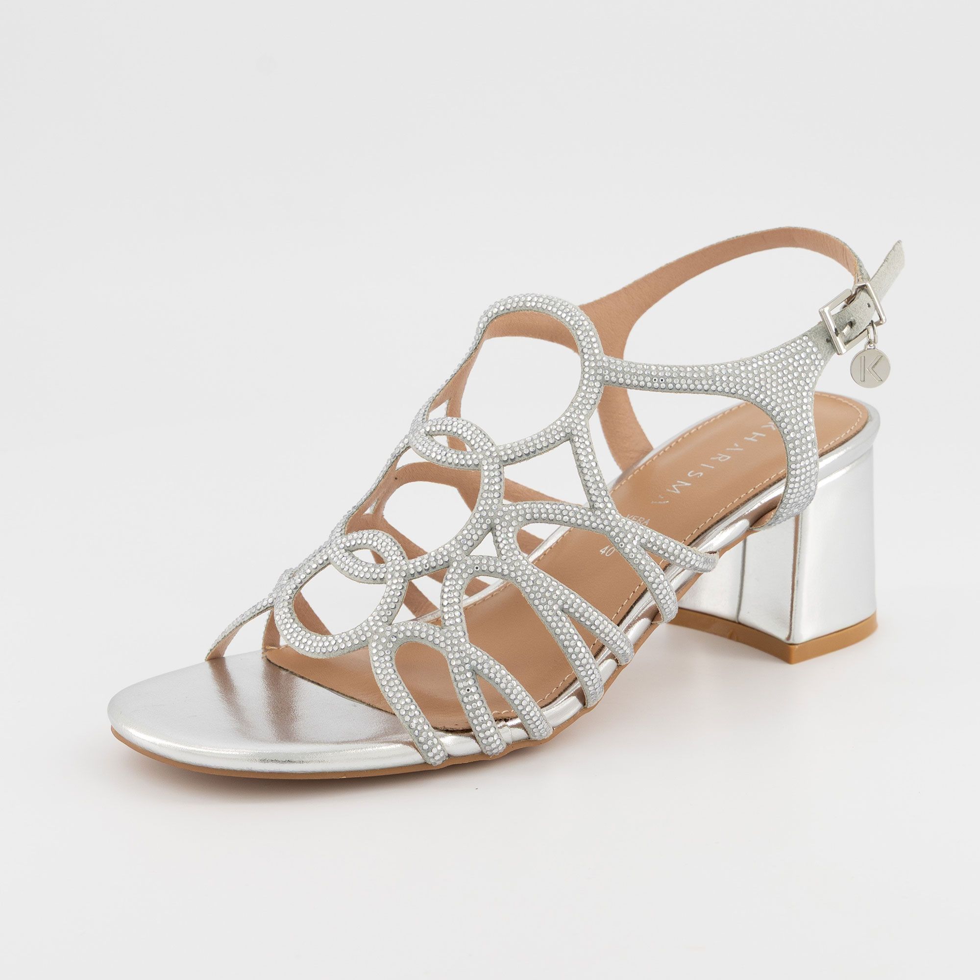 Kharisma
Sandali con strass
e tacco quadrato 
6,5 cm