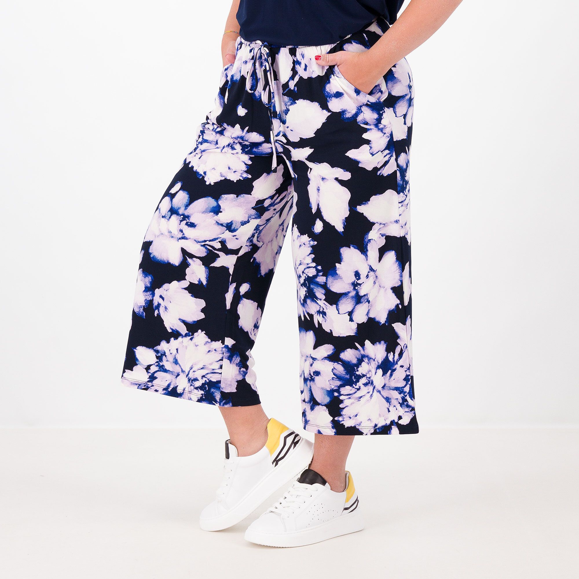 QVC Nina Leonard Pantaloni cropped fantasia