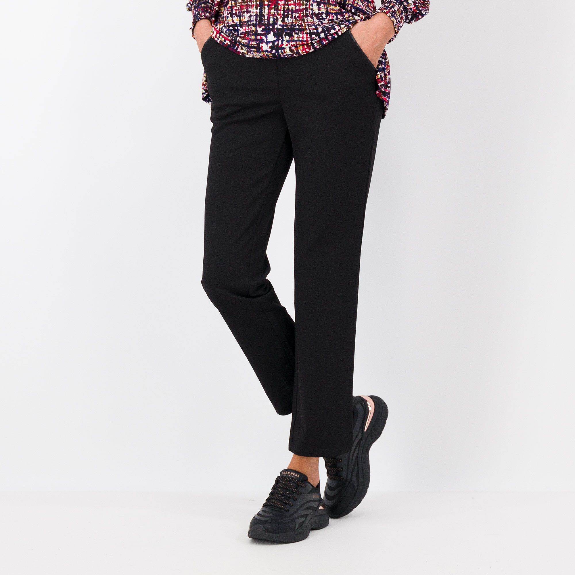 Image of Nina Leonard Pantaloni a gamba dritta in maglia stretch061