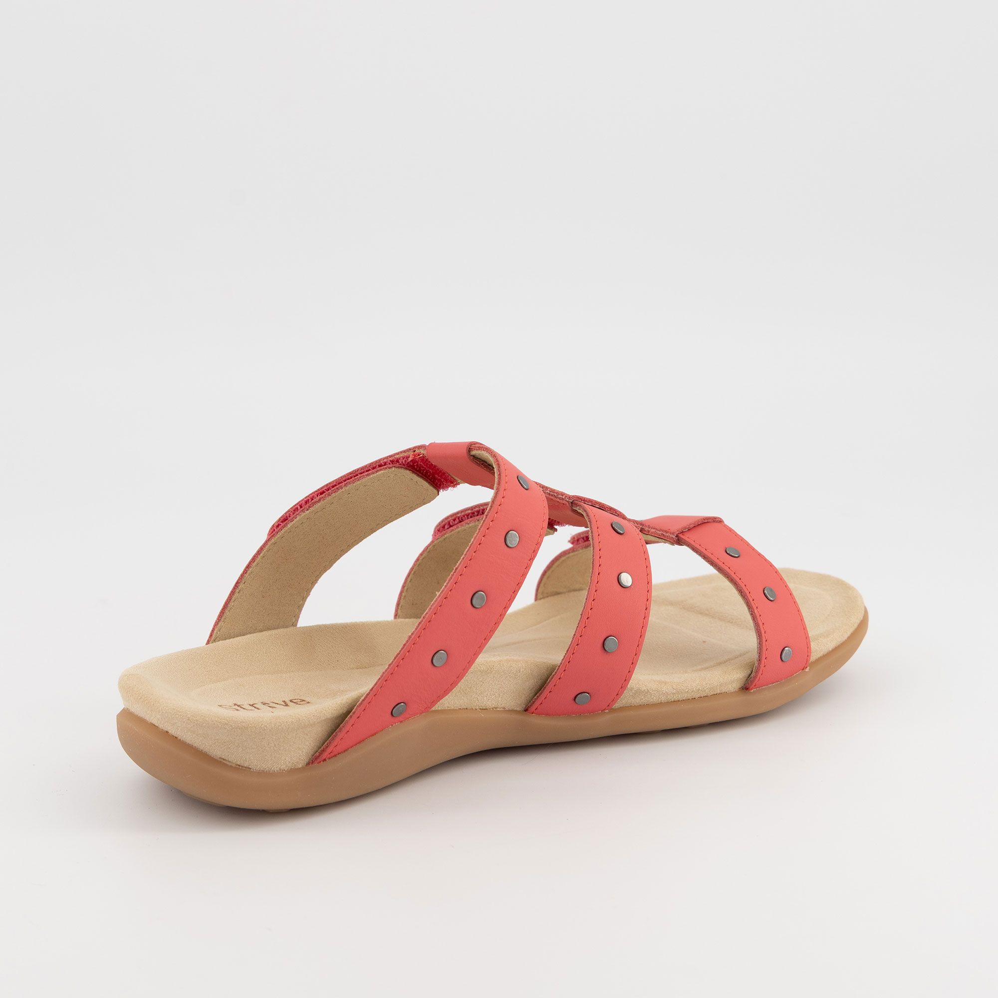 Strive Footwear Sandali Biarritz in pelle con fascette e suola 3 cm
