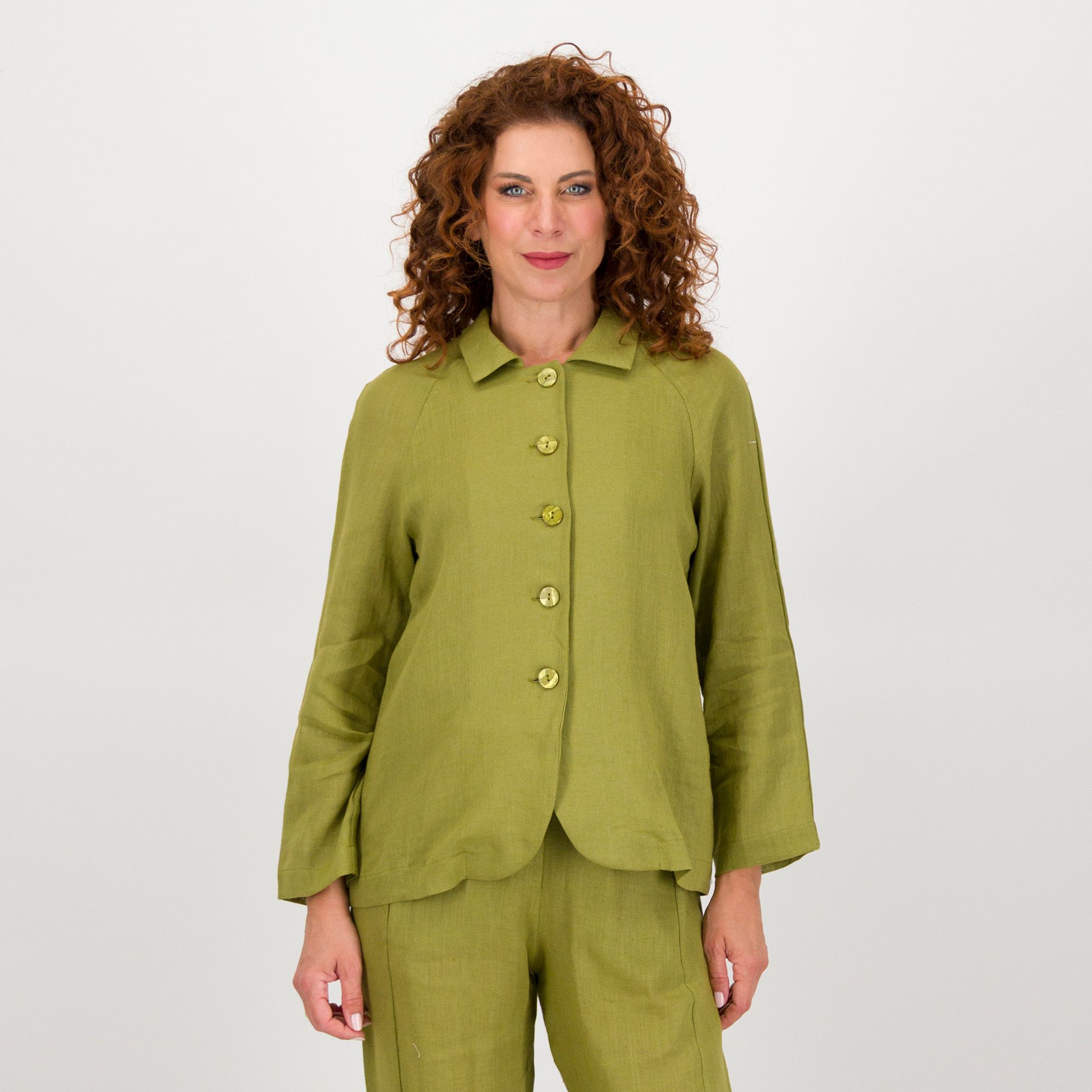 M’ama Camicia in lino a maniche lunghe con bottoni