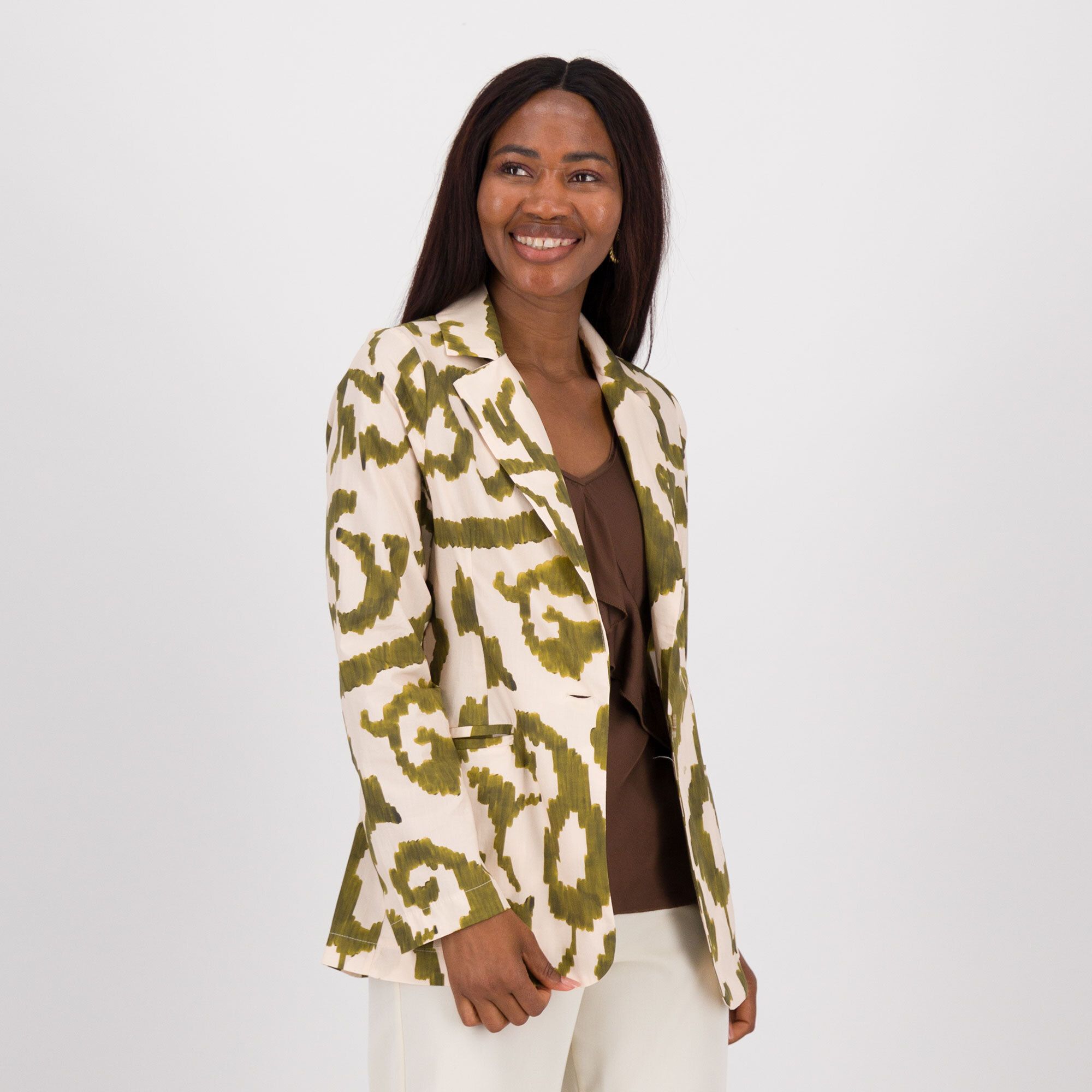 Image of PALAZZO MODA Blazer fantasia di cotone061