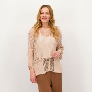 Enjoy Tricot
Maglia a rete con
lamé scollo ampio