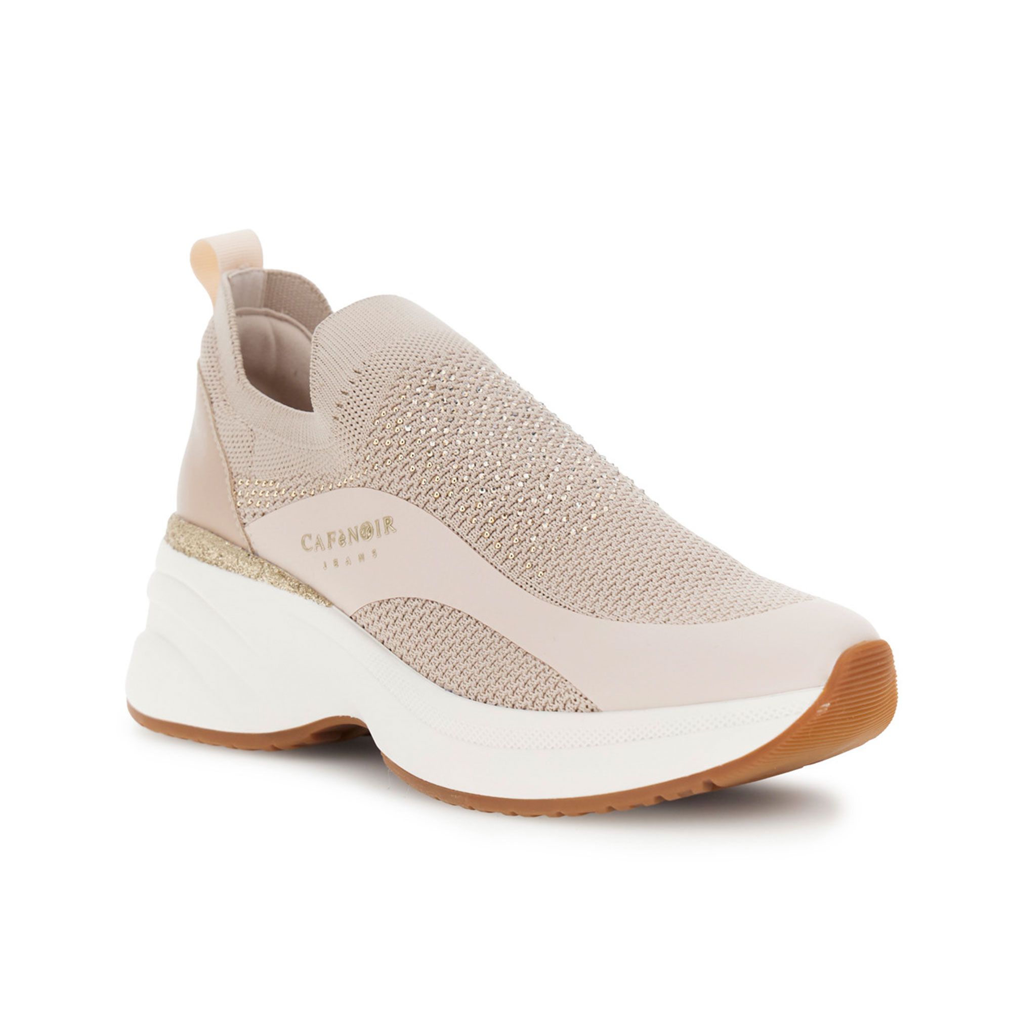 Cafè Noir
Sneaker slip-on
con strass
e suola 5.5 cm