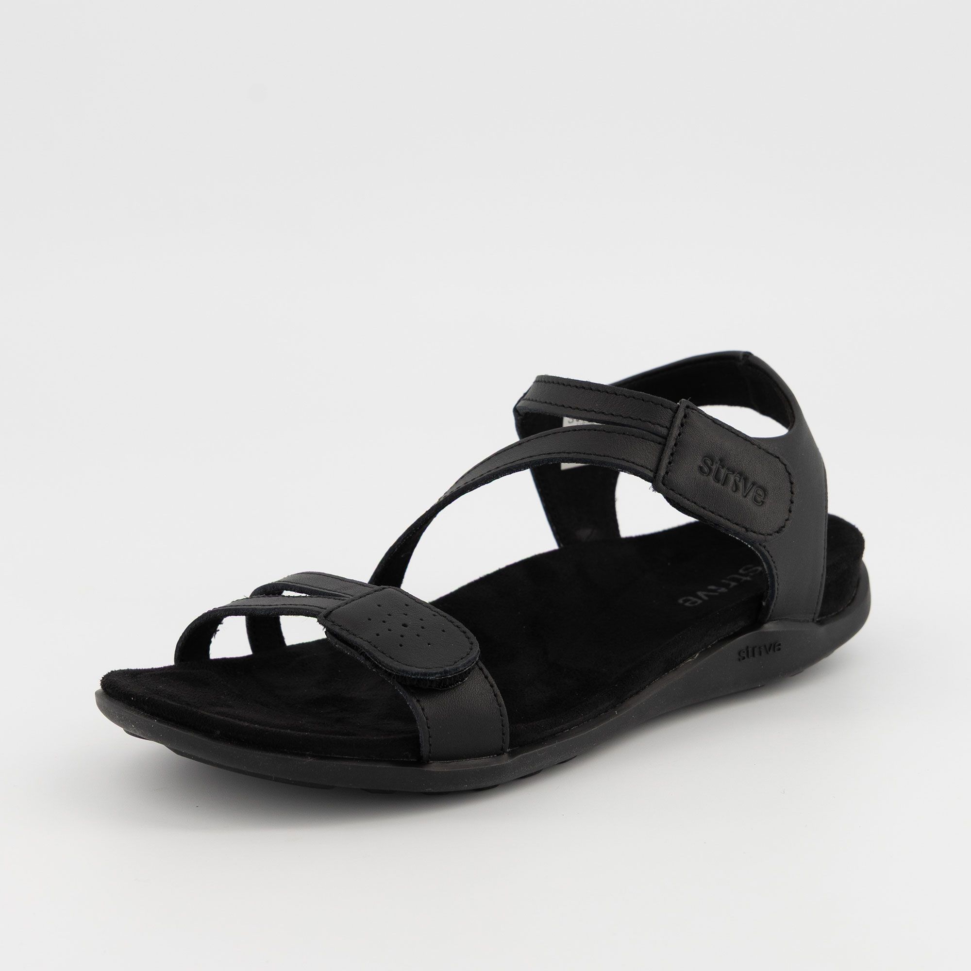 Strive Footwear Sandali in pelle con fascetta doppiata e suola 3 cm