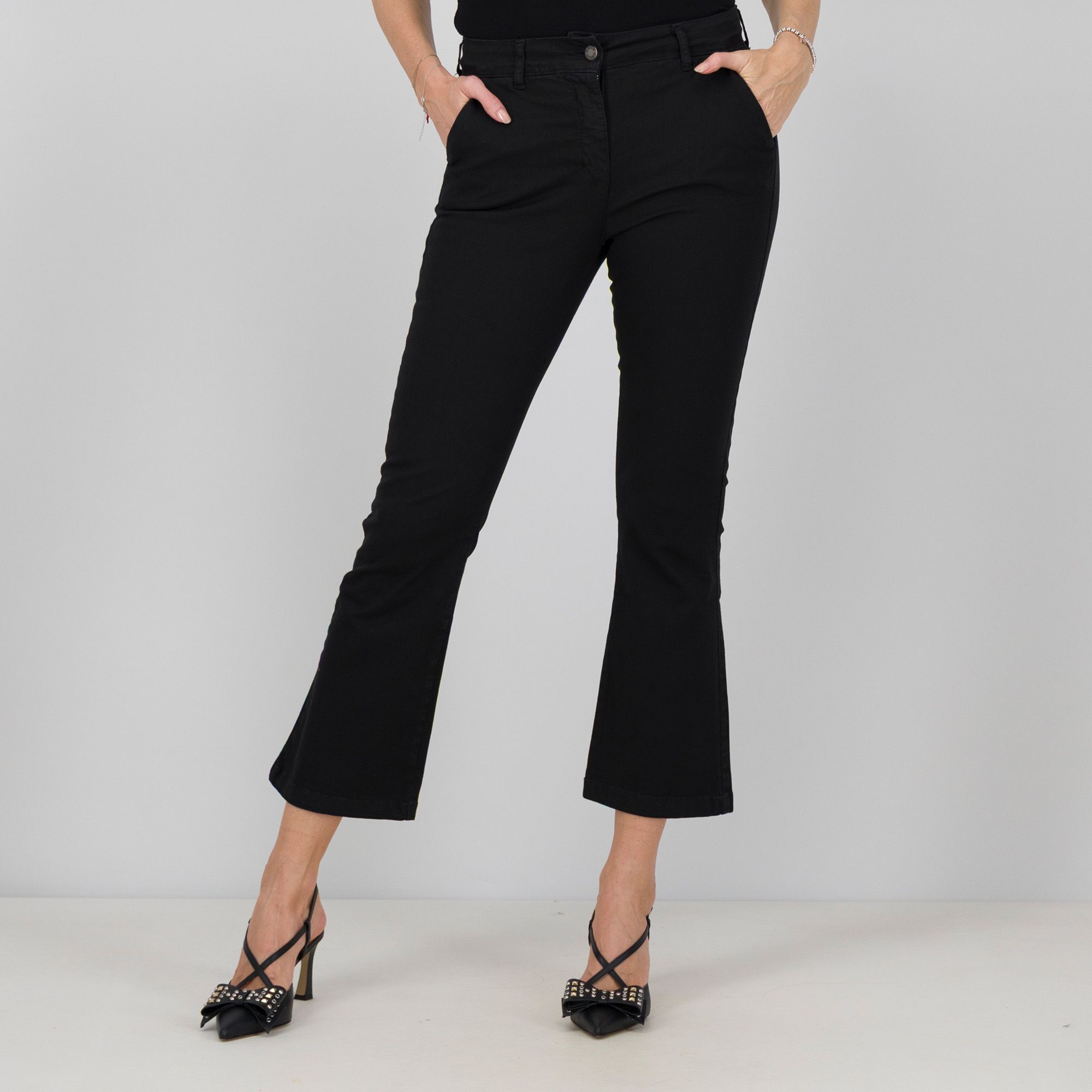 Risskio Pantaloni lunghi in cotone con tasche