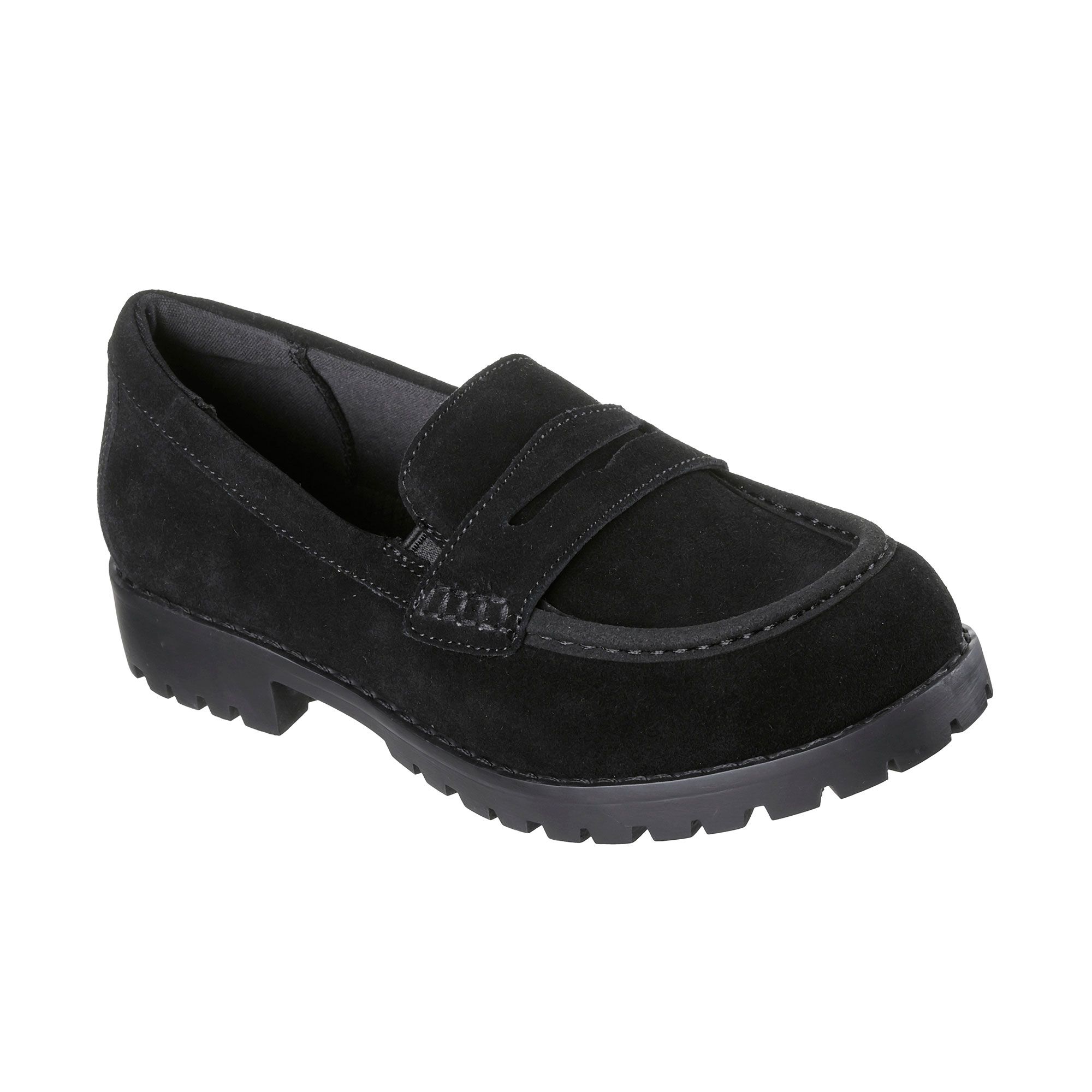 Skechers
Mocassini slip-on
in pelle scamosciata
con tacco 2,5 cm