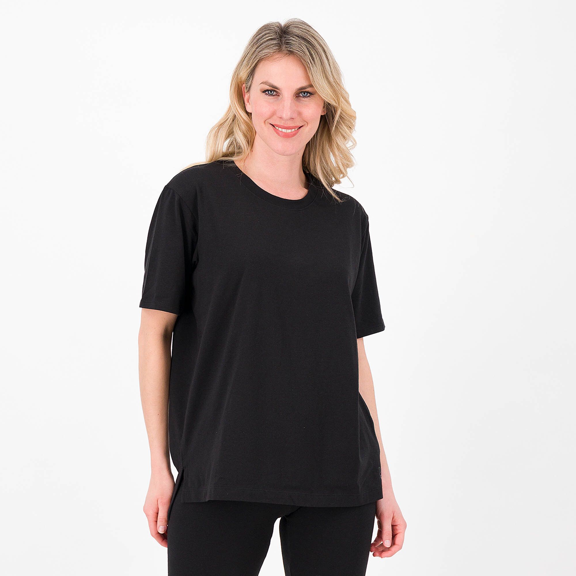 Image of Cuddle Duds T-shirt scollo tondo in misto cotone stretch061