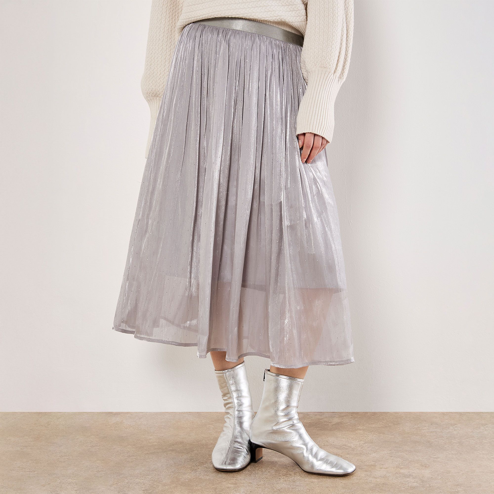 Apricot
Gonna midi
a pieghe
con elastico