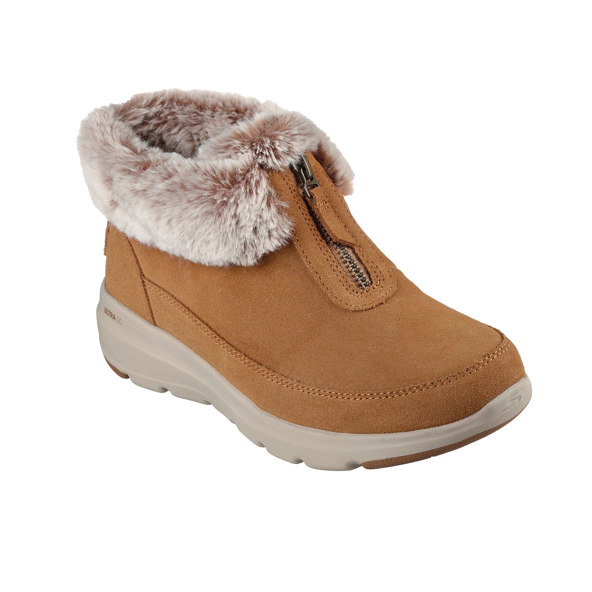 Image of Skechers Stivalitti in pelle scamosciata con finto pelo e suola morbida061