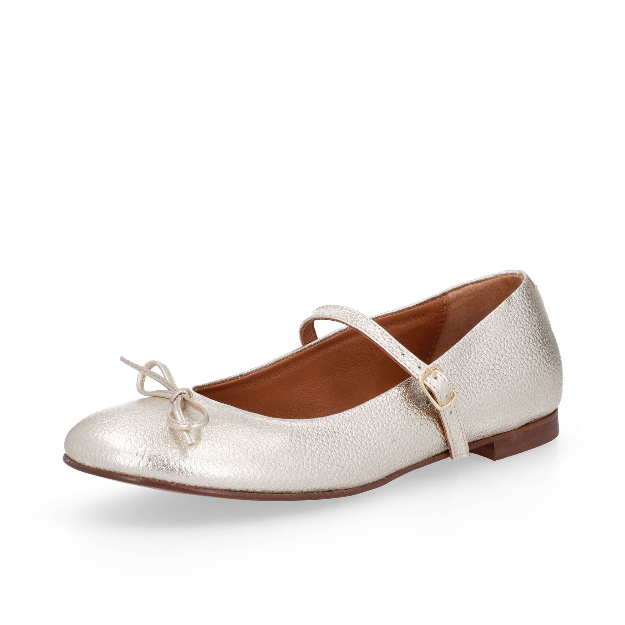 Image of Galieti Ballerine Mary Jane in pelle laminata con tacco 2,5 cm061