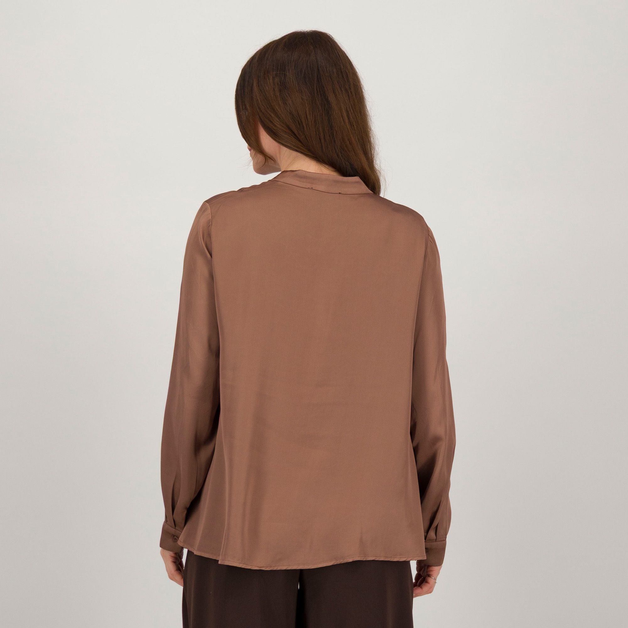 Mood Atelier Blusa in raso di maniche lunghe