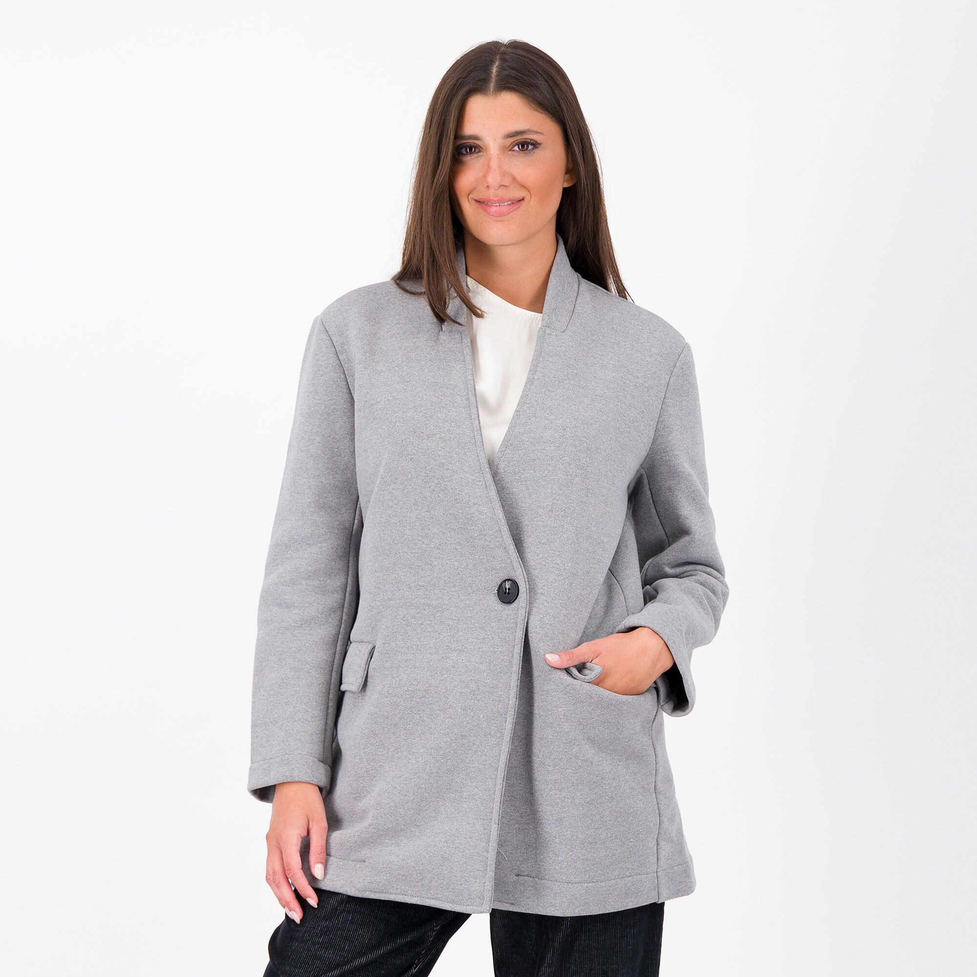 QVC Enjoy Cappotto in felpa collo bomber