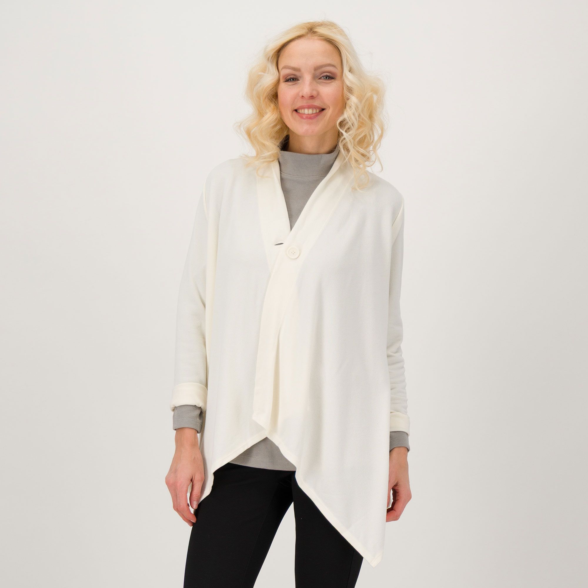 Denim & Co. Cardigan lungo in maglia