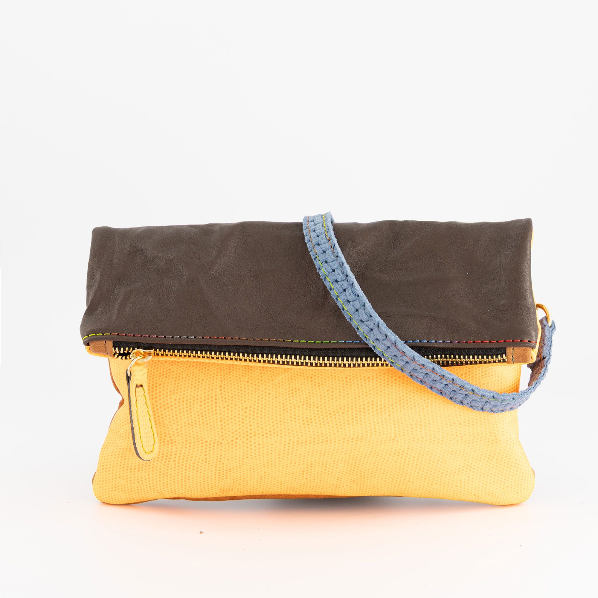 Ebarrito
Pochette in pelle
patchwork Minile