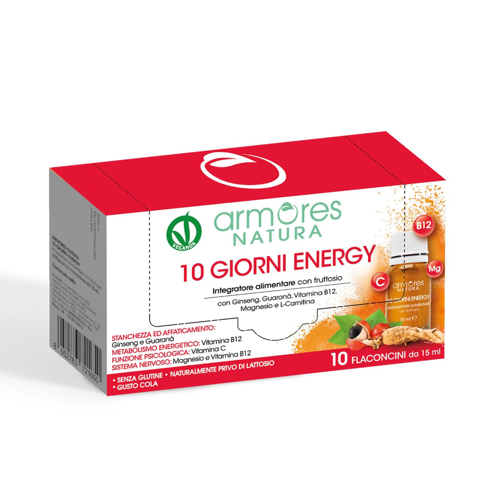 Image of Armores NATURA 10 Giorni Energy integratore (10 flaconcini)061