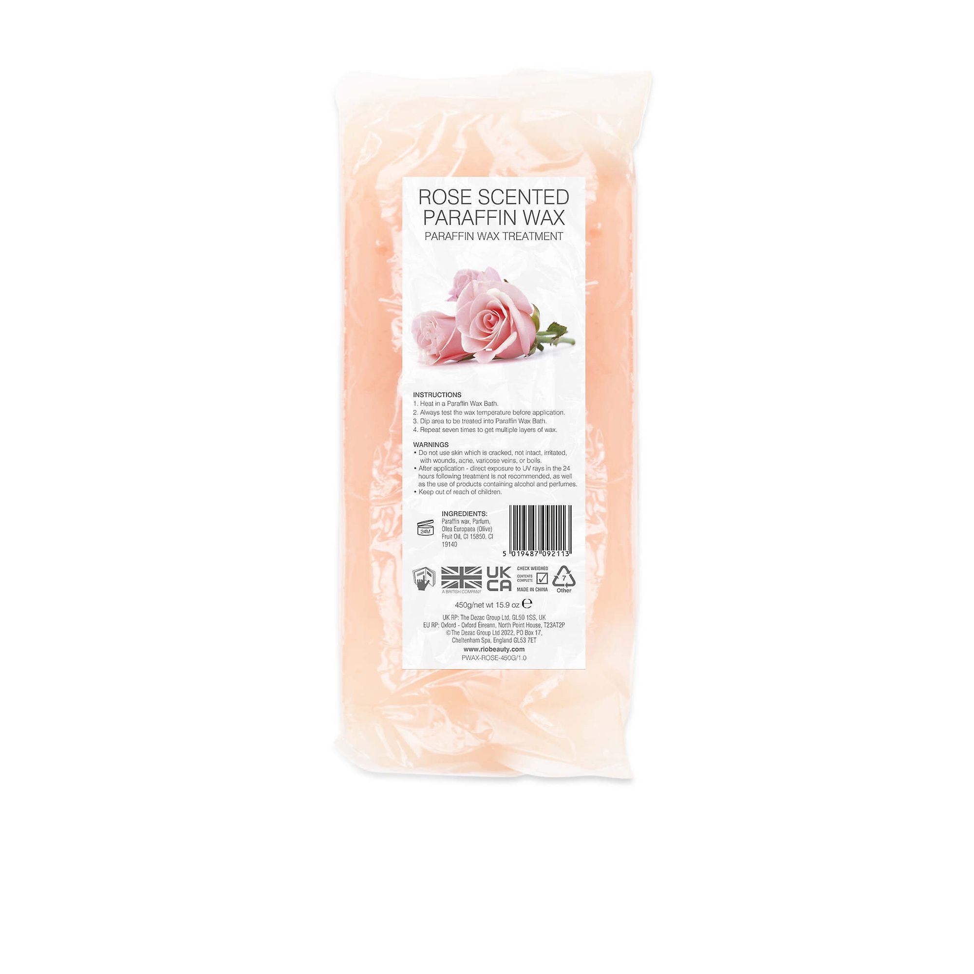 QVC RIO Cera di paraffina infusa con olio alla rosa per una pelle morbida 1x450g