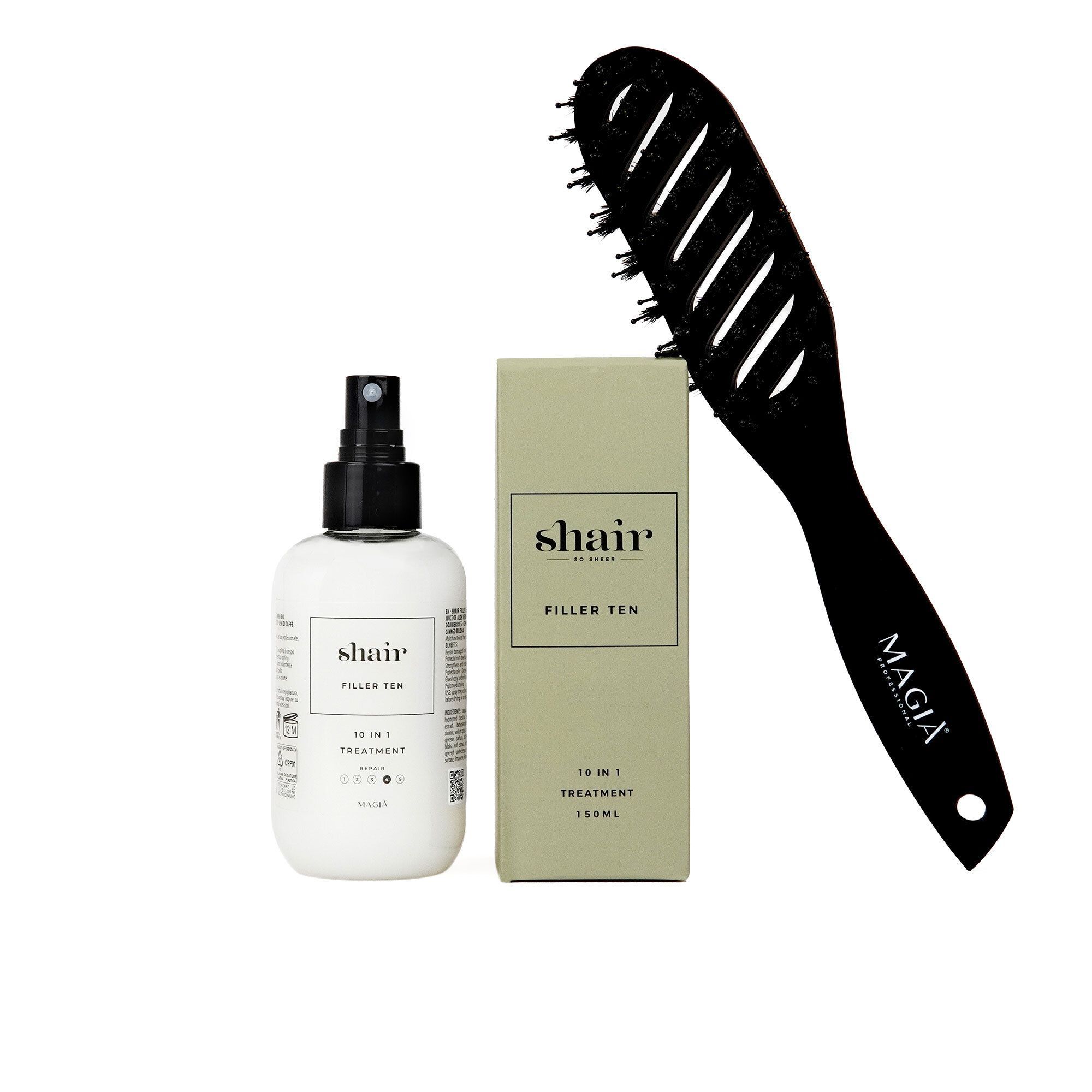 QVC SHAIR Spray per capelli Filler Ten con spazzola