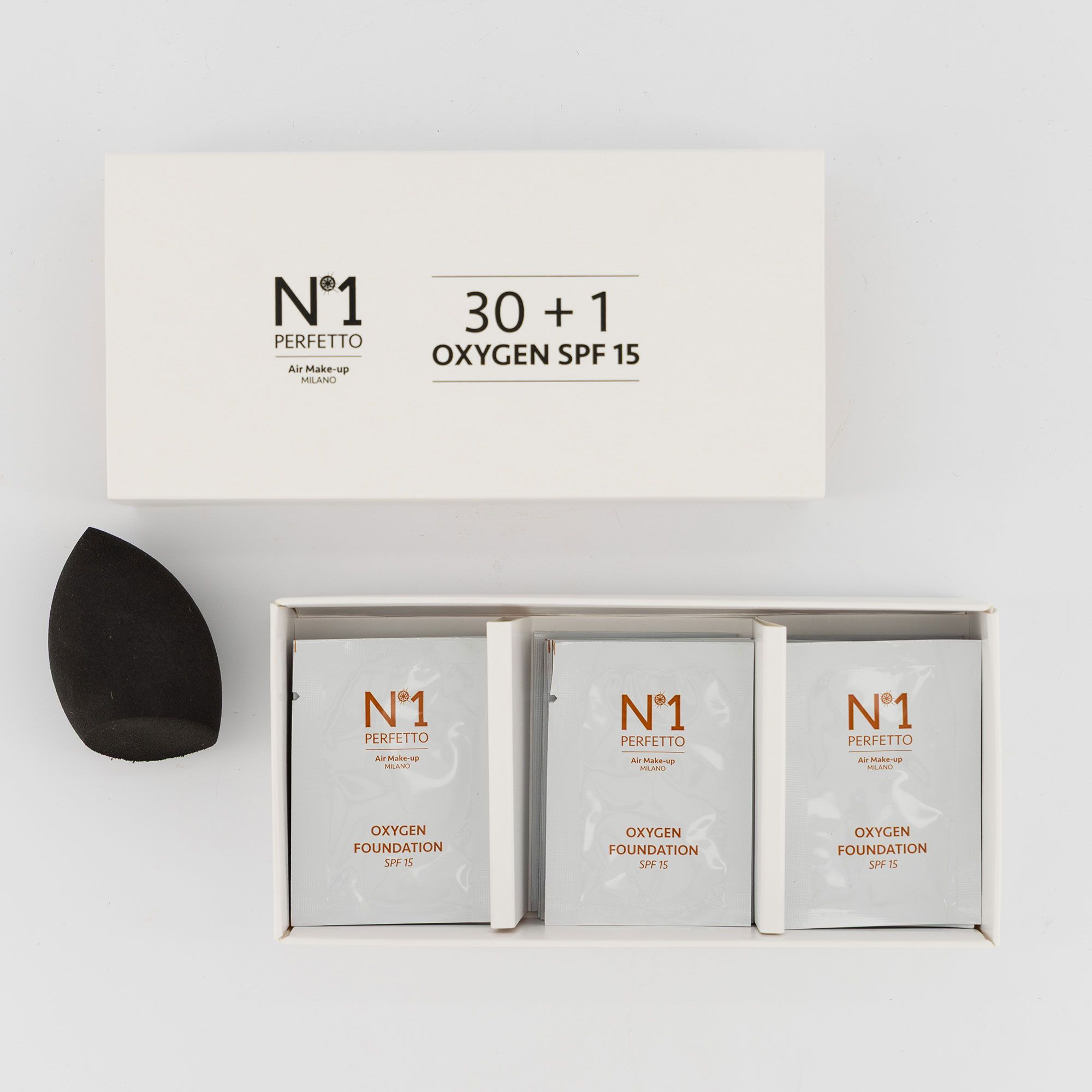N°1 Perfetto Fondotinta monodose SPF15 (31 pz - 2g) e applicatore