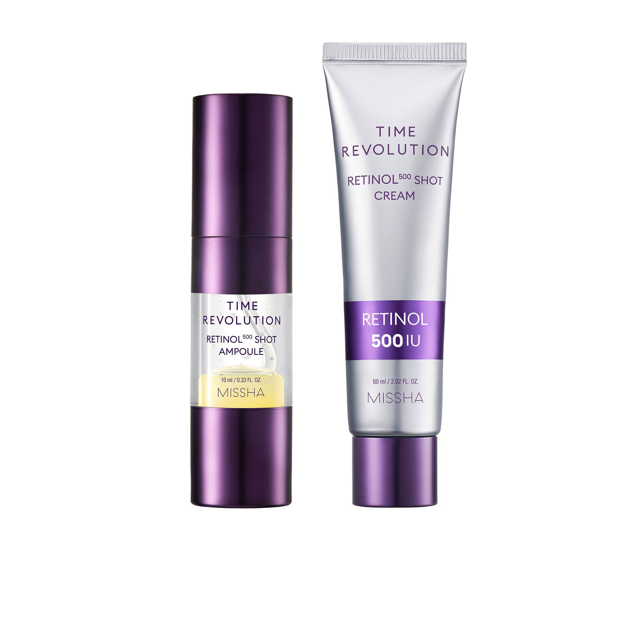 Missha Kit Time Revolution Retinol 500: siero (10ml) e crema (60ml)