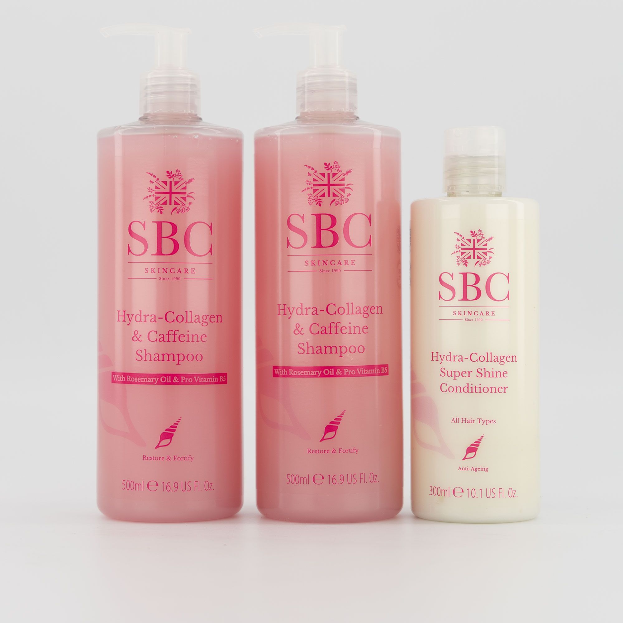 SBC
Hydra-Collagen
Shampoo (2x500ml)+
Conditioner (300ml)