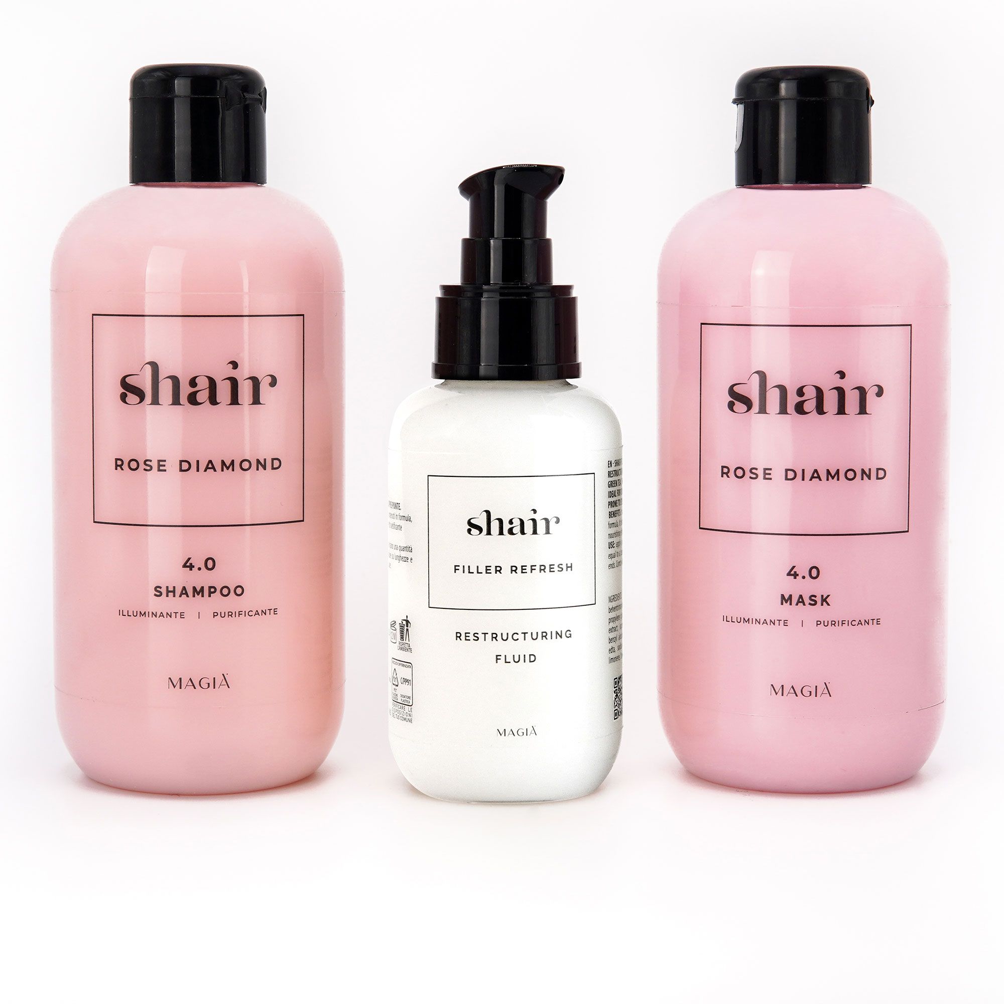 SHAIR Rose Diamond 4.0 Shampoo, maschera e filler capelli