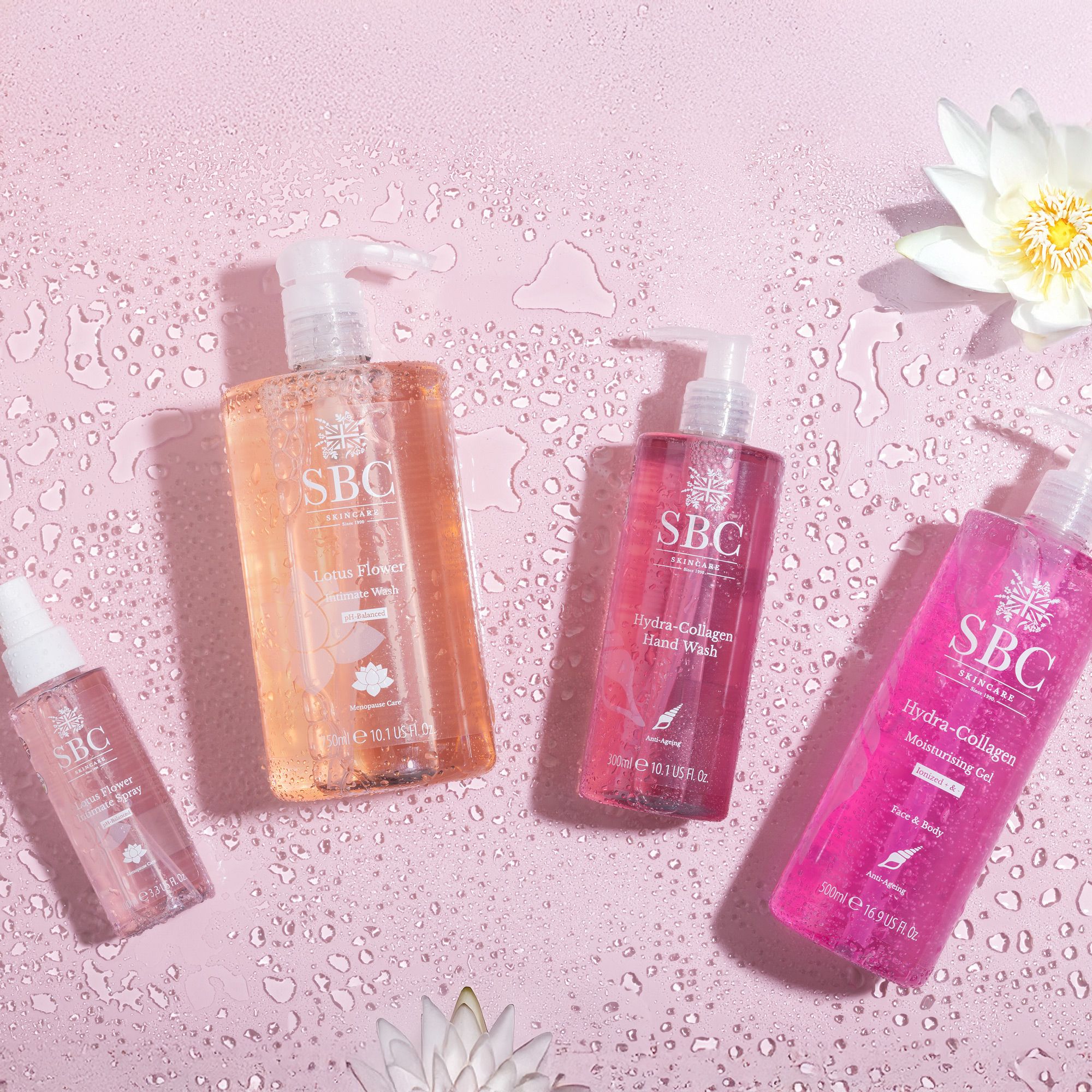 SBC
Gel idratante, 
spray e detergente
intimo, sapone mani