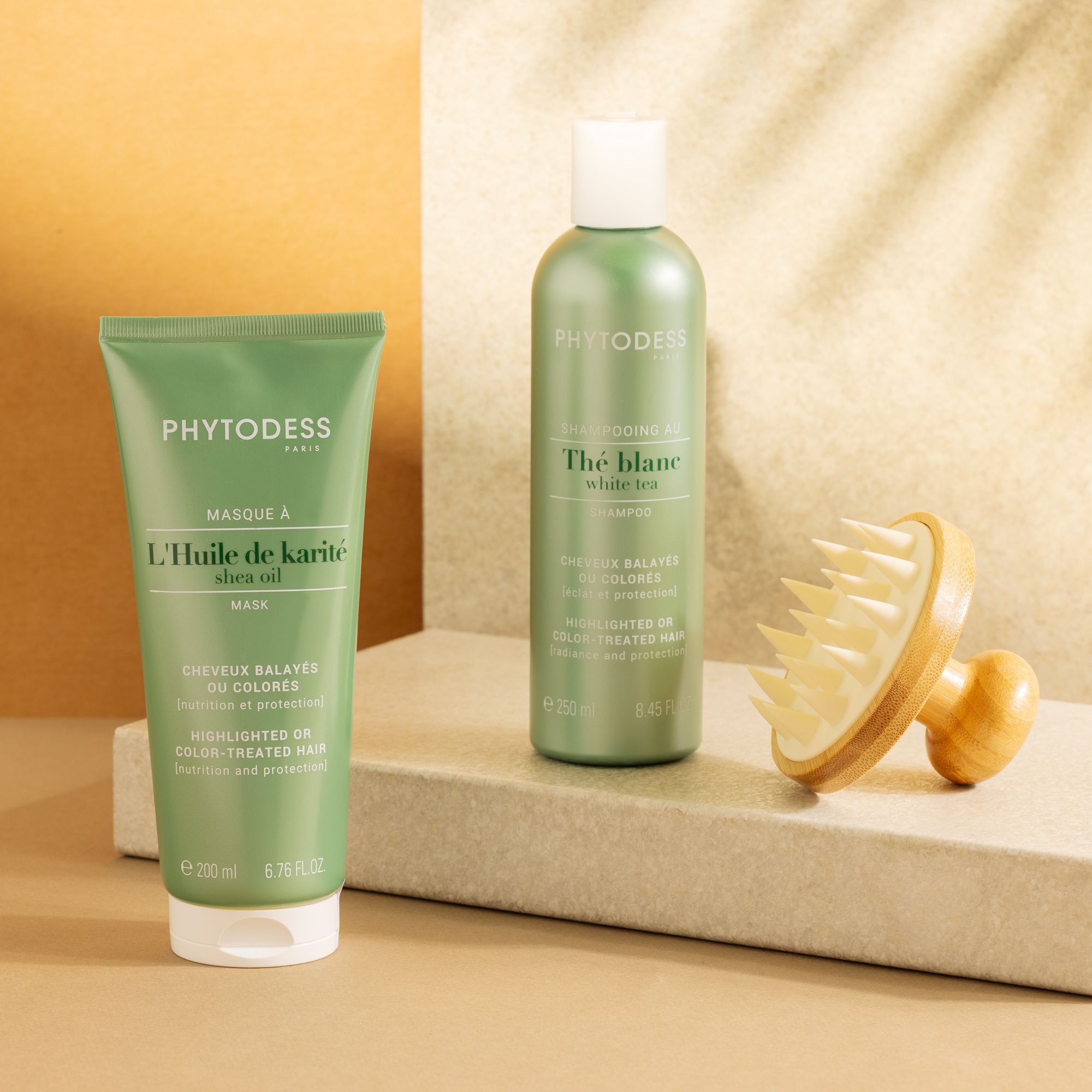 Phytodess Paris
Shampoo White Tea
(250ml) e maschera 
(200ml) + scalp brush