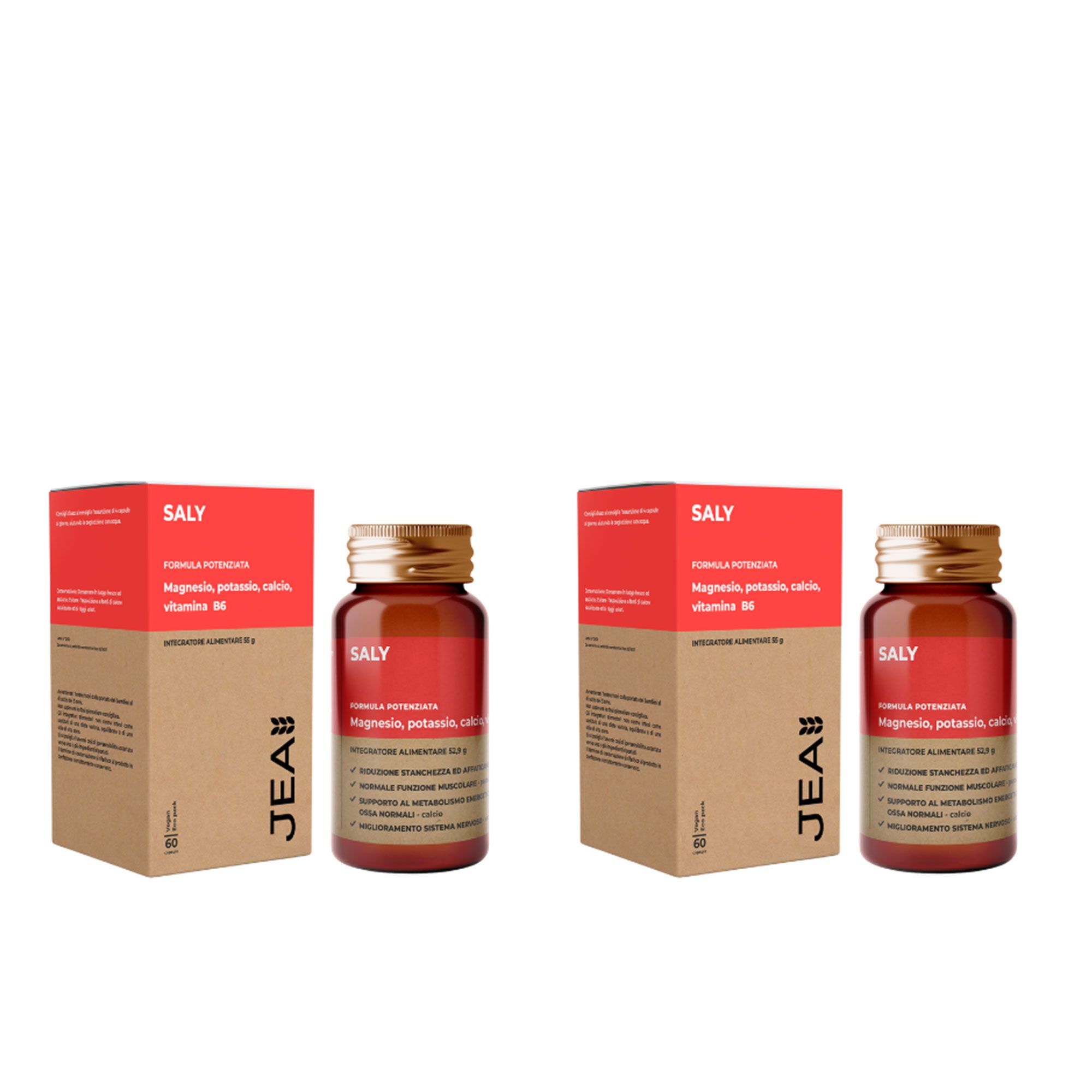 Jea
Saly Integratore
alimentare Magnesio
e Potassio (2x60cps)