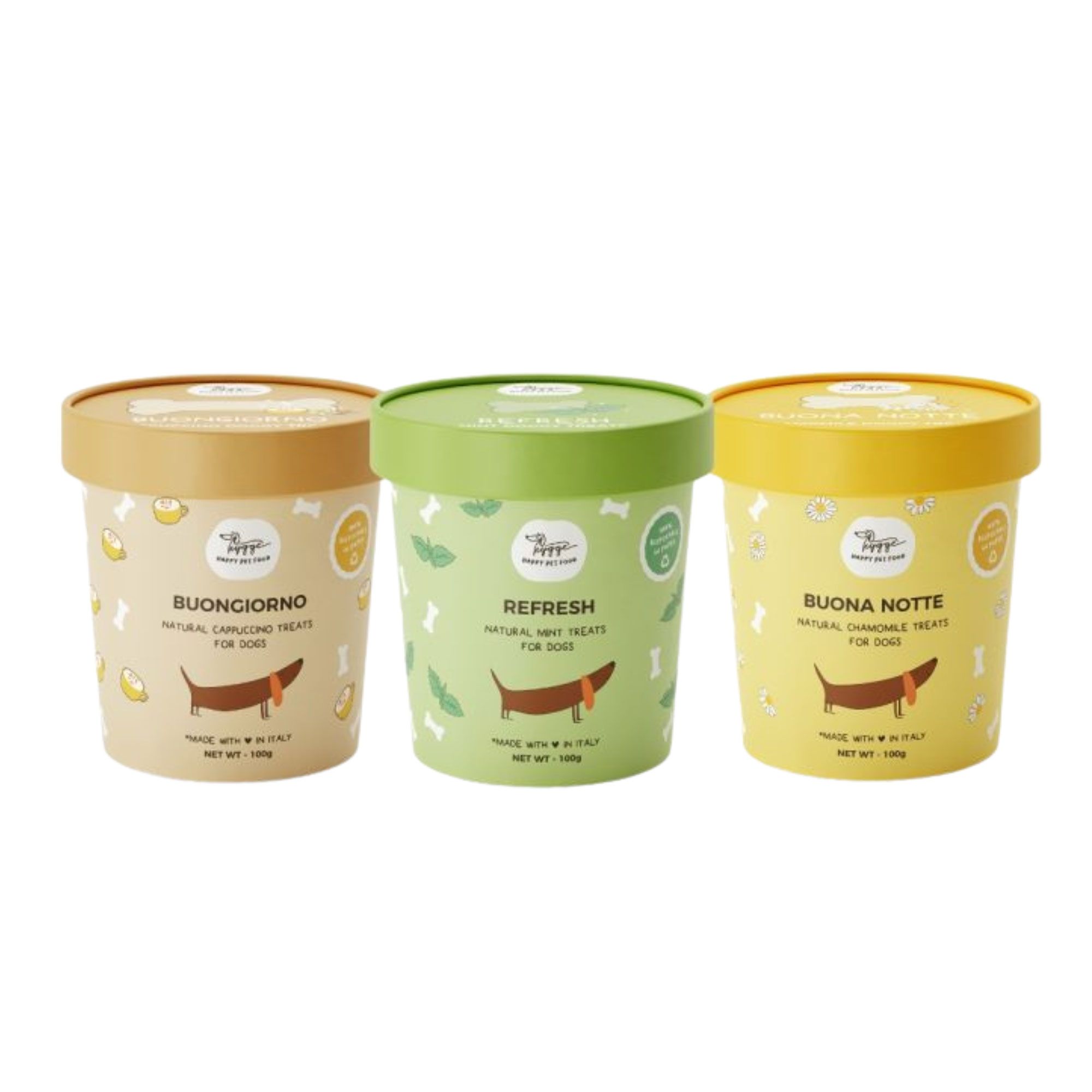 Hygge
Integratore per cani
routine giornaliera
(3x100g)