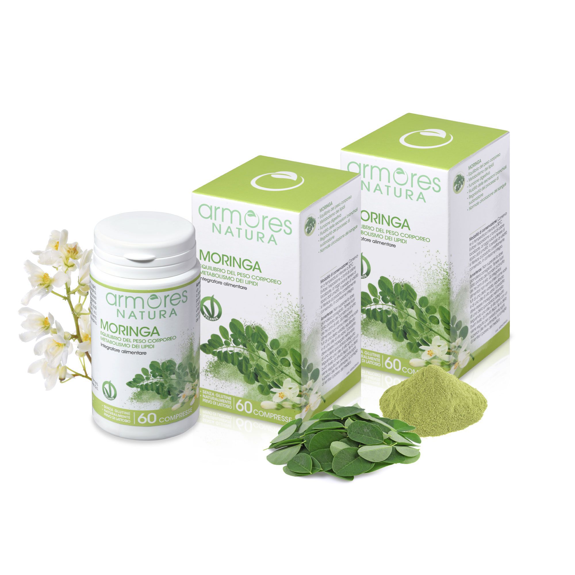 Image of Armores Natura Moringa integratore alimentare (2x60cps)061