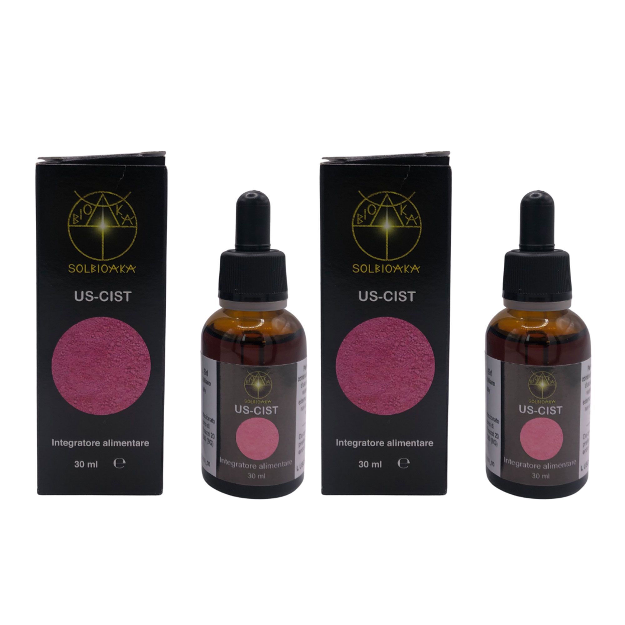 Solbioaka US-Cist integratore drenaggio liquidi e vie urinarie (2x30ml)