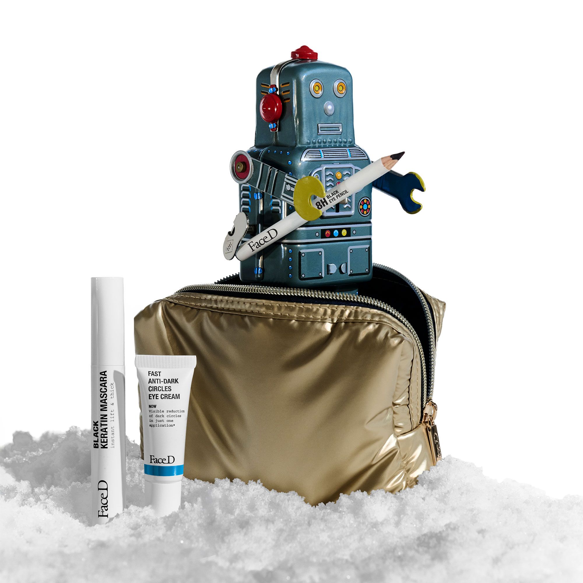 Face D
Kit occhi: mascara
(10ml), crema (7ml),
matita (1,1g)