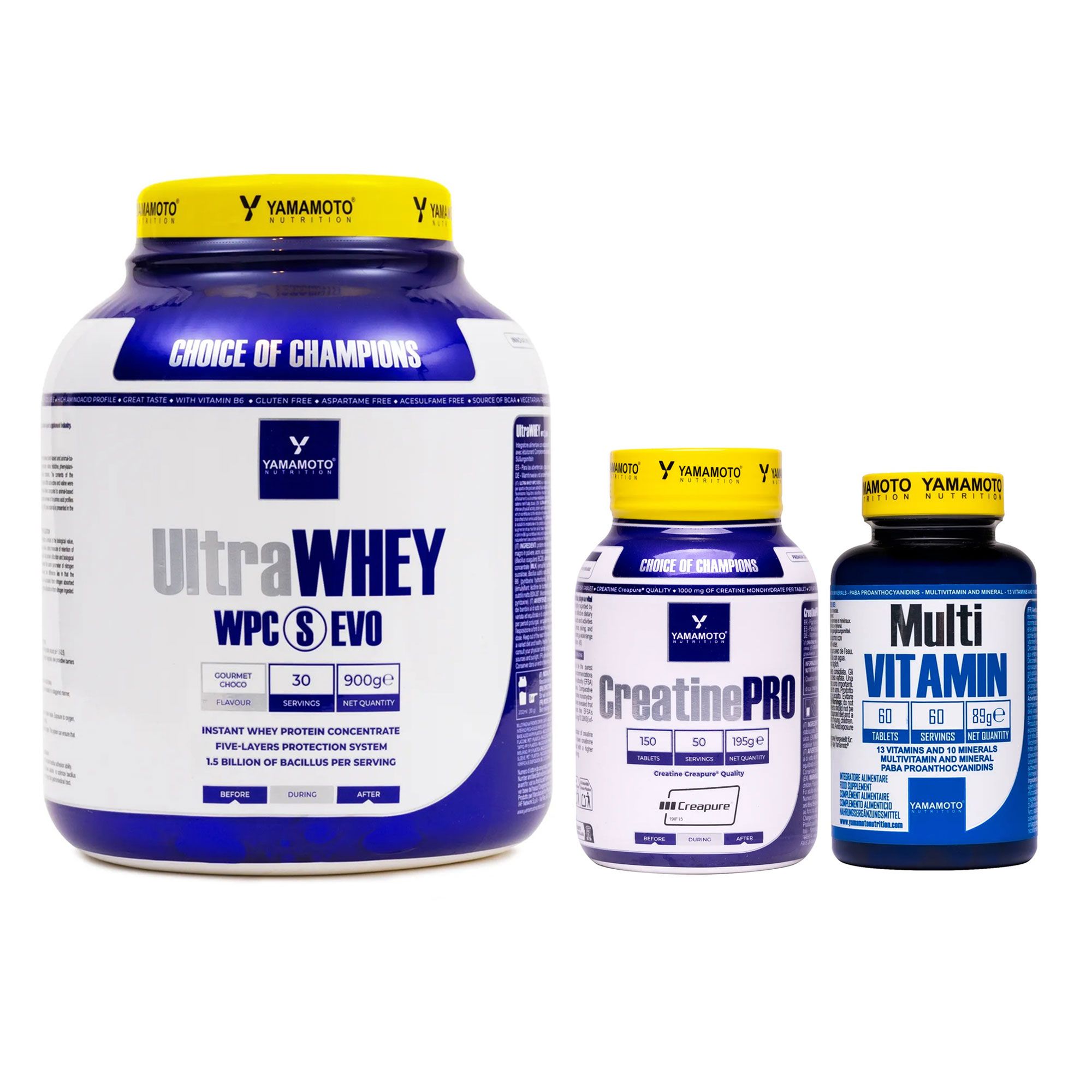 Yamamoto
Kit Fitness:
integratori Proteine
+ Creatina + Vitamine