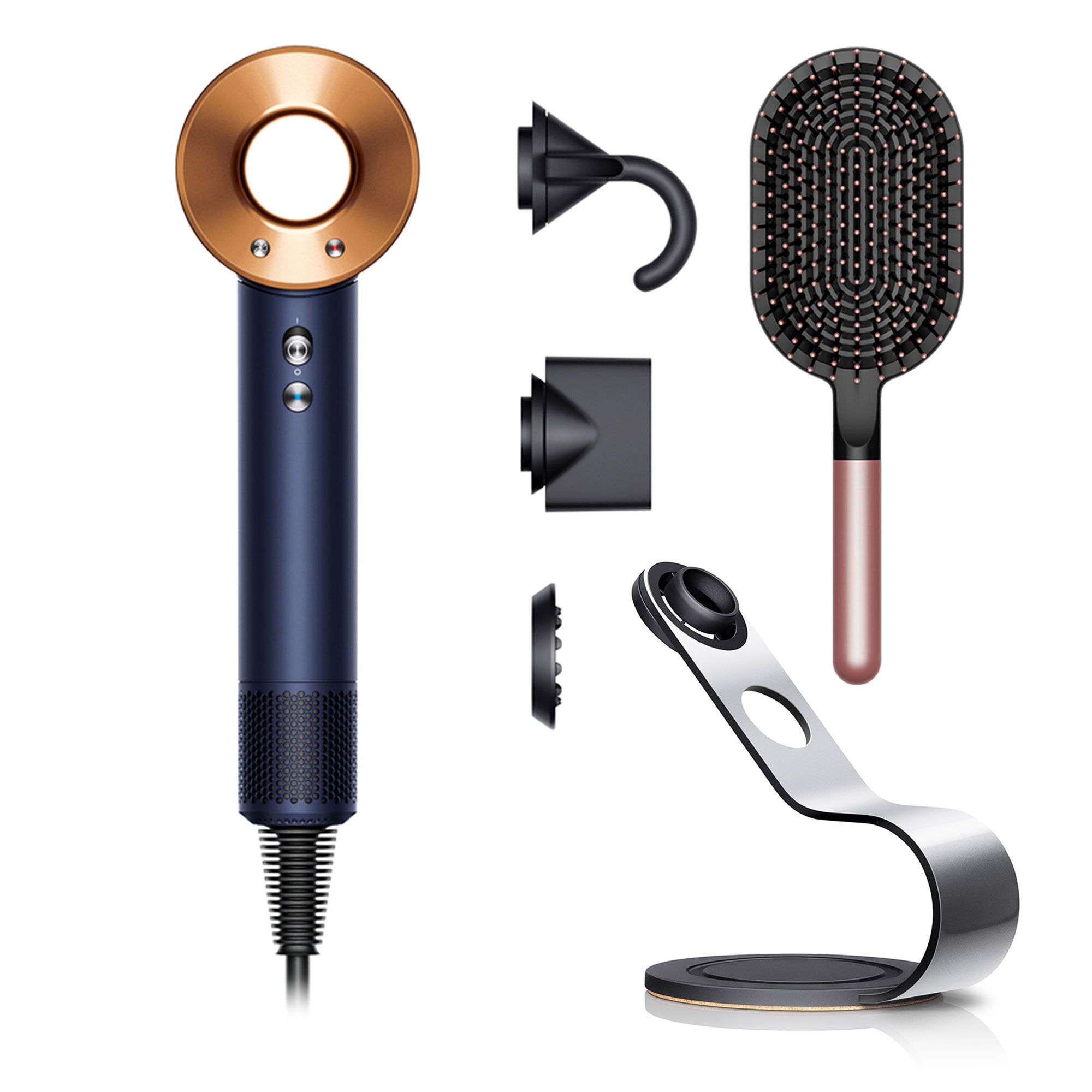  Dyson
Supersonic™ colore
Blu di Prussia/Rame+
Paddle Brush + Stand