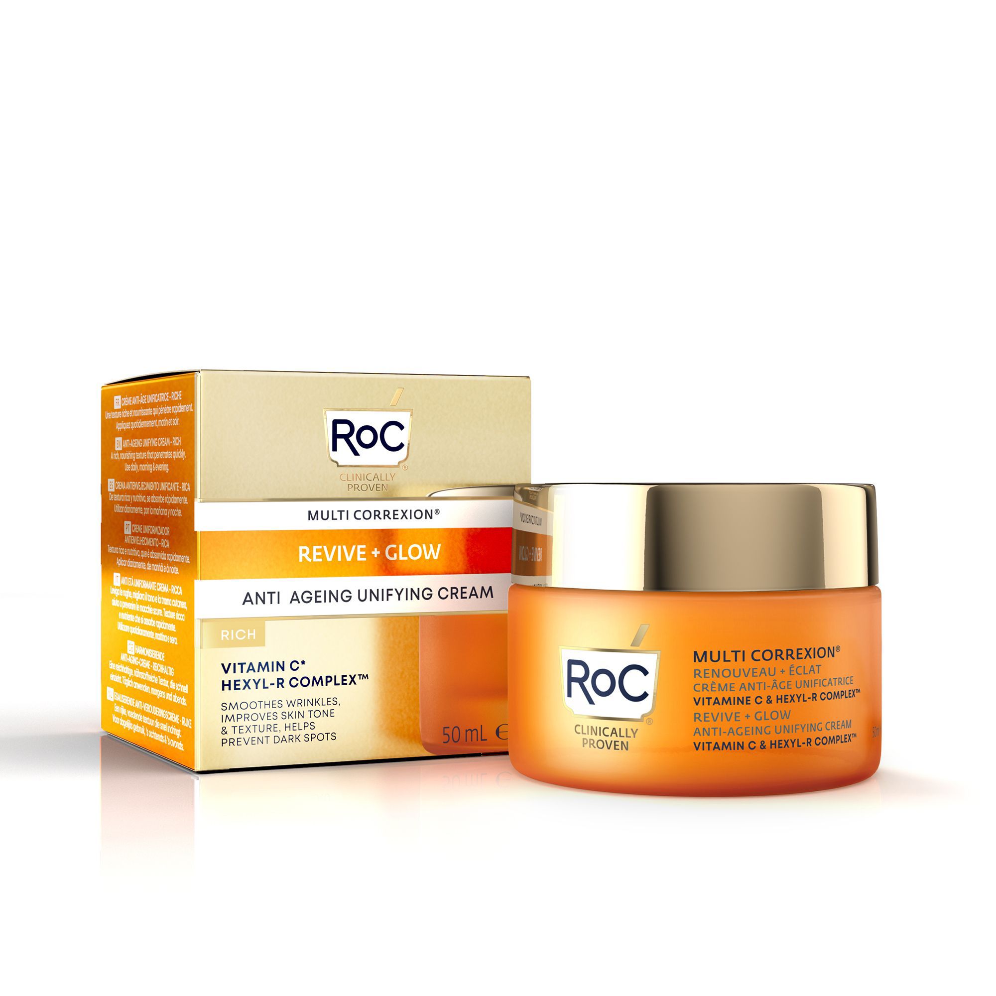 QVC RoC Crema viso Multi Correxion Revive+Glow