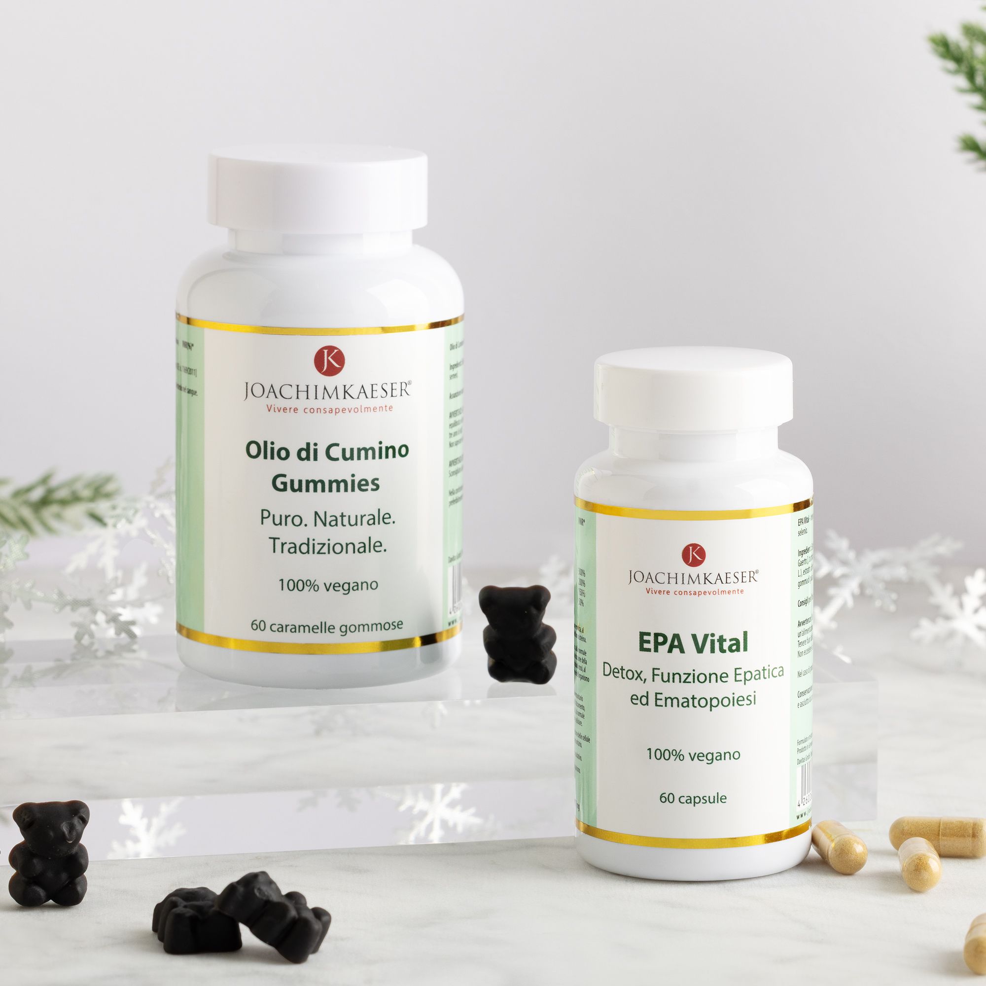 Joachim Kaeser
Set integratori:
EPA Vital e
Olio di Cumino