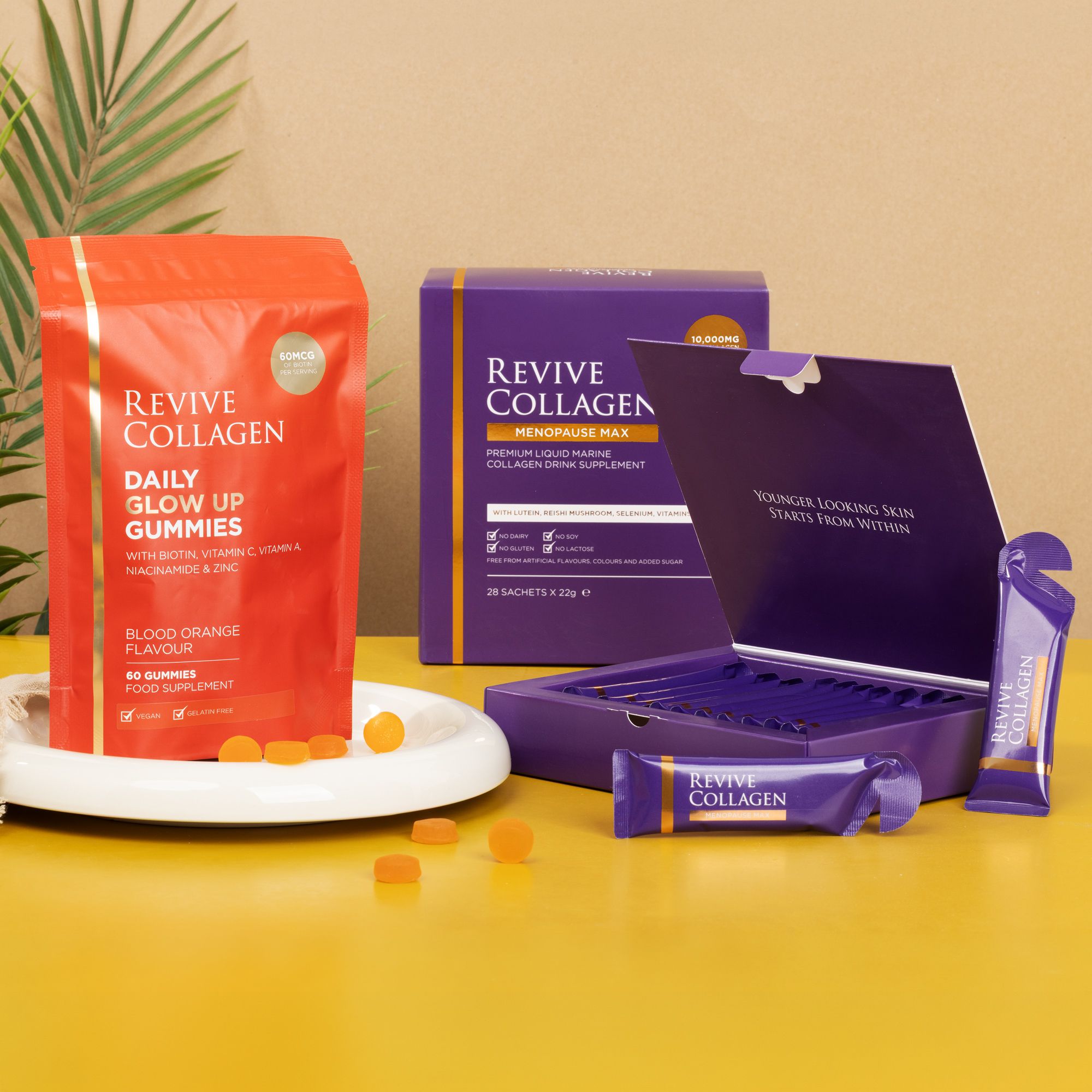  Revive Collagen
Kit integratori:
Daily Glow Up (206 g)
Menopause Max (28 pz)