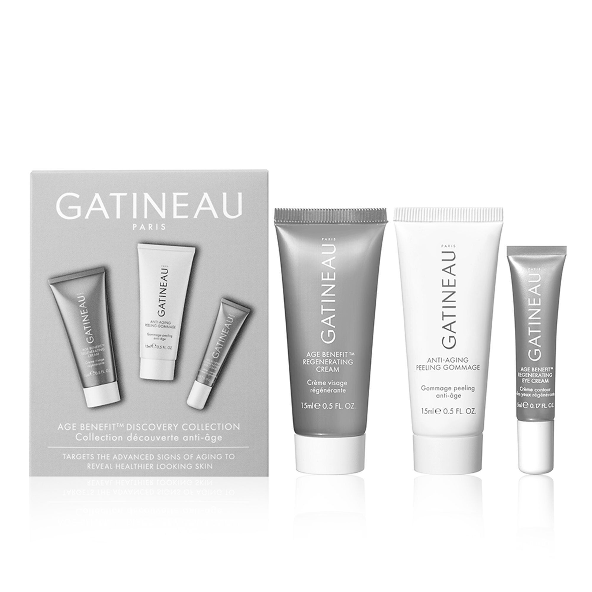 QVC Gatineau Age Benefit Discovery Collection: kit di 3 trattamenti cosmetici Viso e contorno occhi