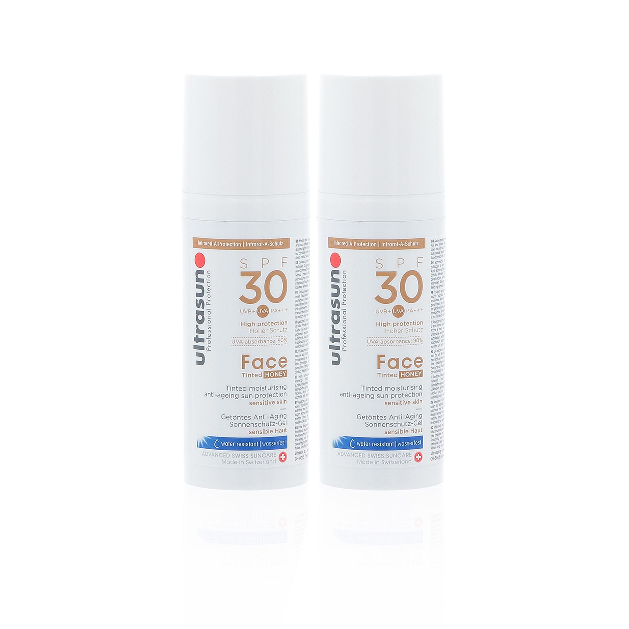 QVC Ultrasun Face Tinted Honey crema colorata con SPF 30 (2 pz)