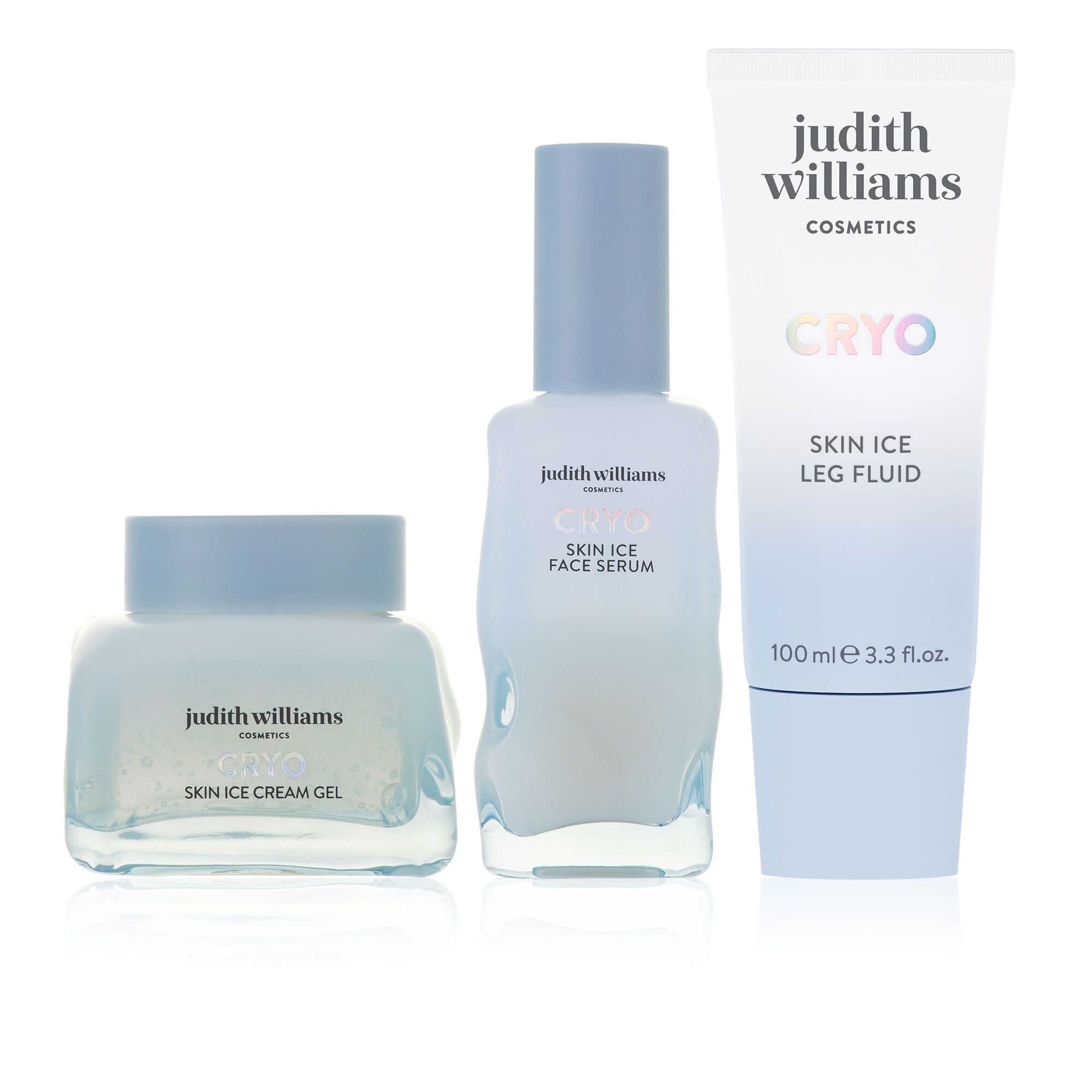 QVC Judith Williams Kit CRYO Skin Ice: crema gel + siero + gel gambe