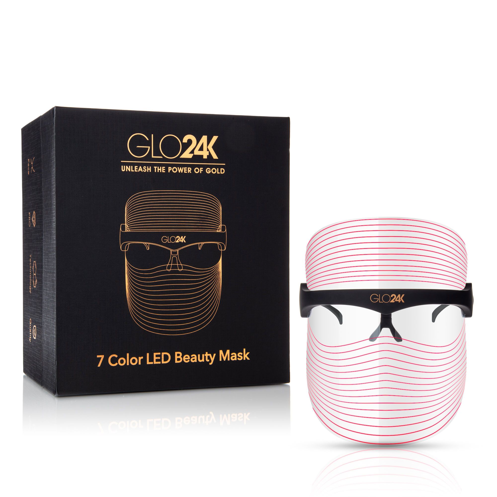 Glo24k
Maschera di bellezza
a LED 7 colori