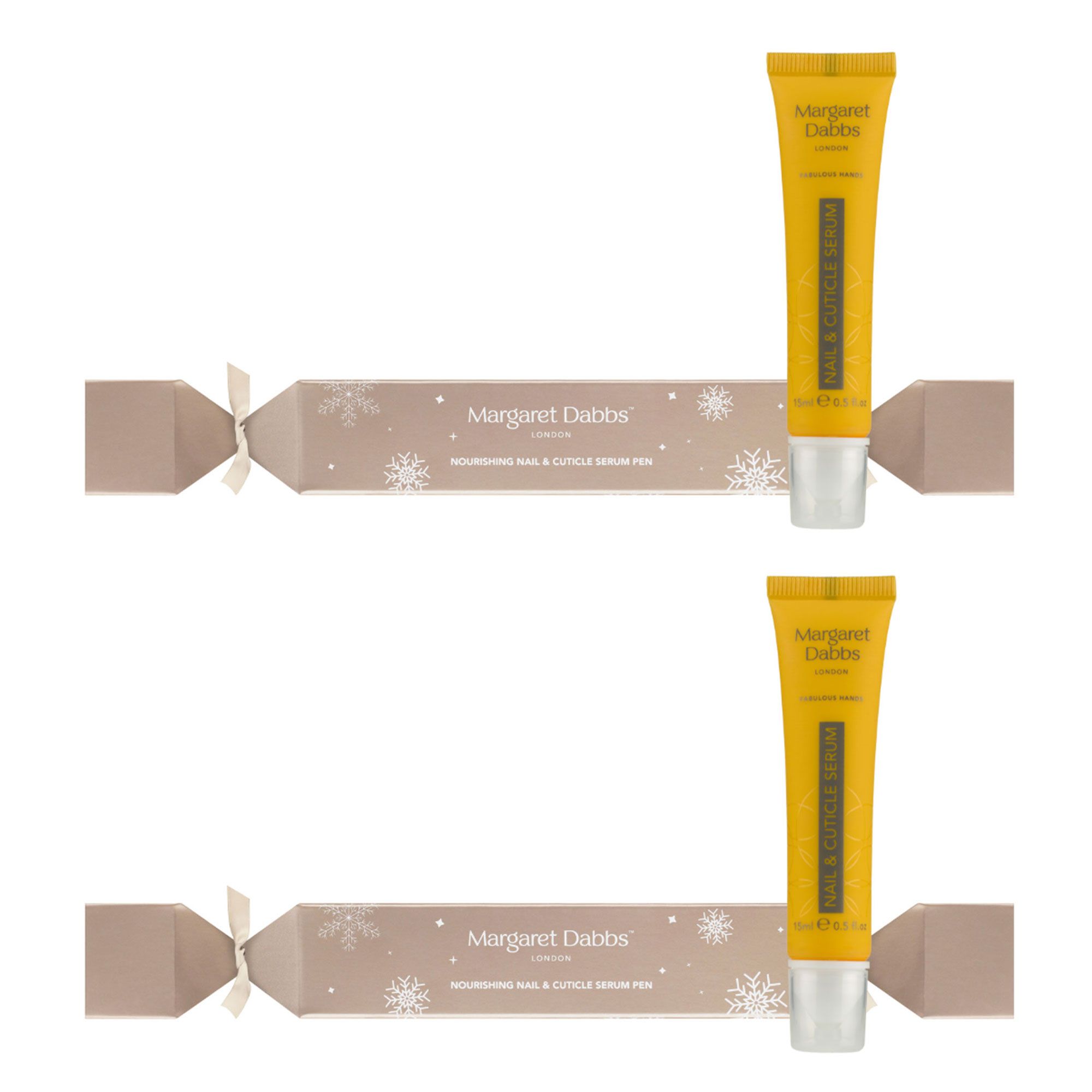 Margaret Dabbs London
Siero unghie
e cuticole in scatola
natalizia (2x15ml)