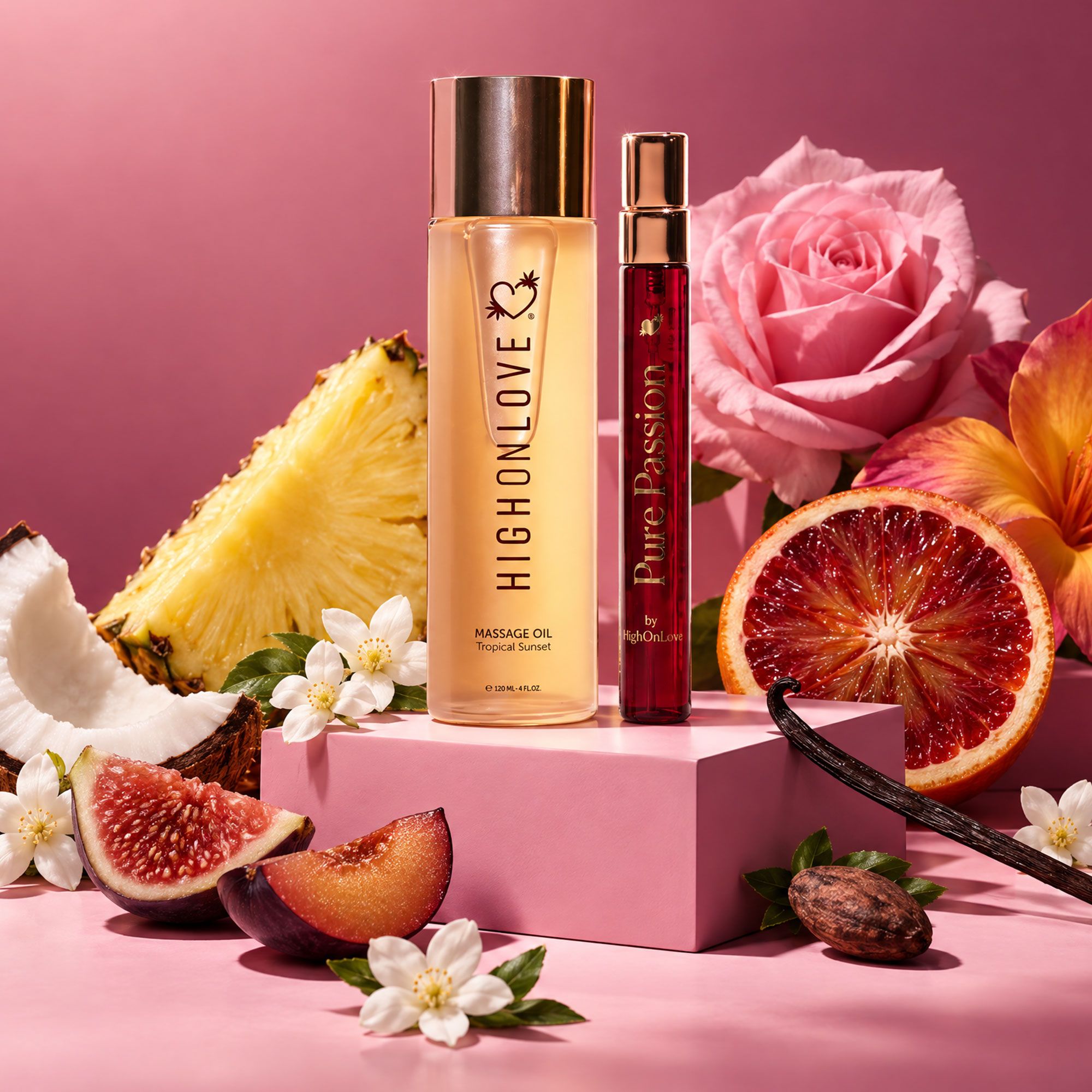 High On Love
Olio Tropical (120ml)
+profumo Pure Passion
(10ml)+sacchetto