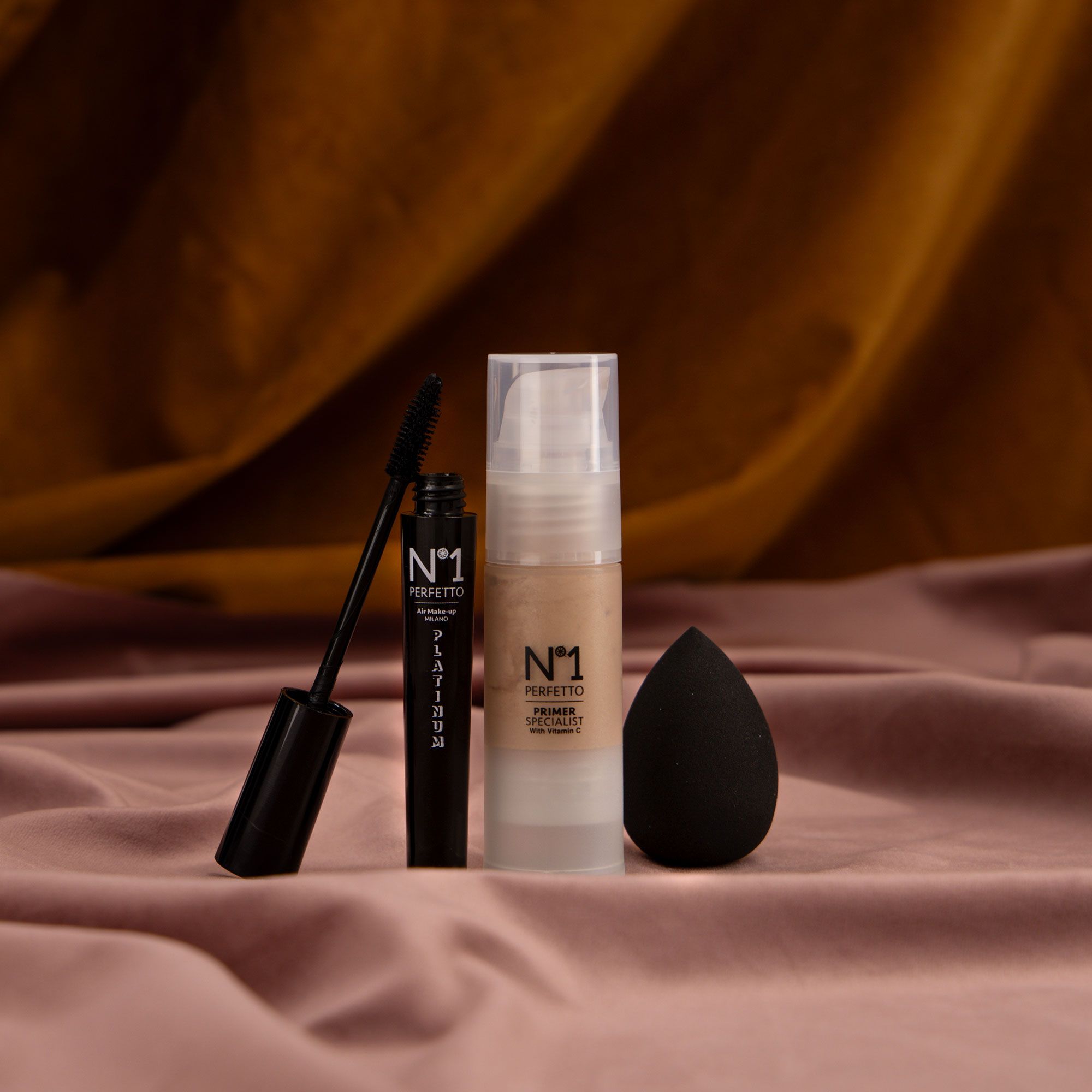 N°1 Perfetto
Primer Vitamin C,
mascara Platinum
e spugnetta