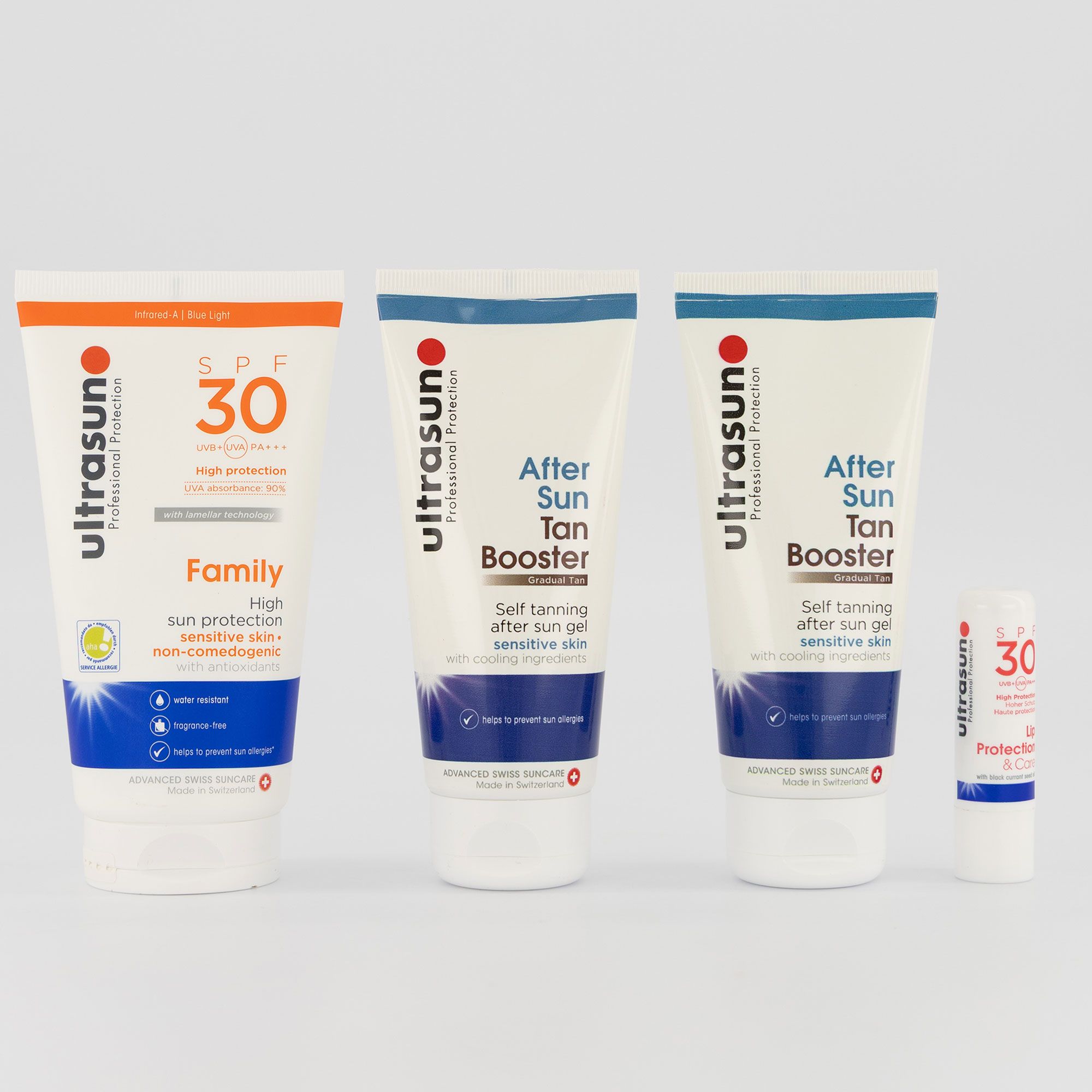 Ultrasun Kit solari 3 varianti: Family, Glimmer o Sport