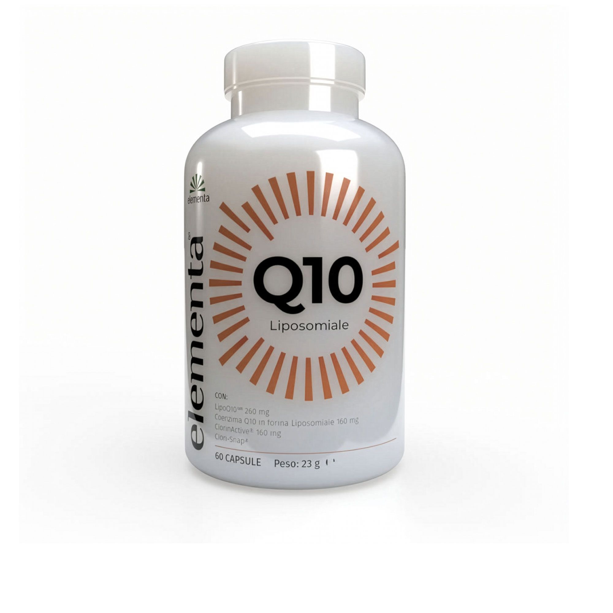 Elementa
Integratore
Q10 Liposomiale
(60 cps - 23 g)
